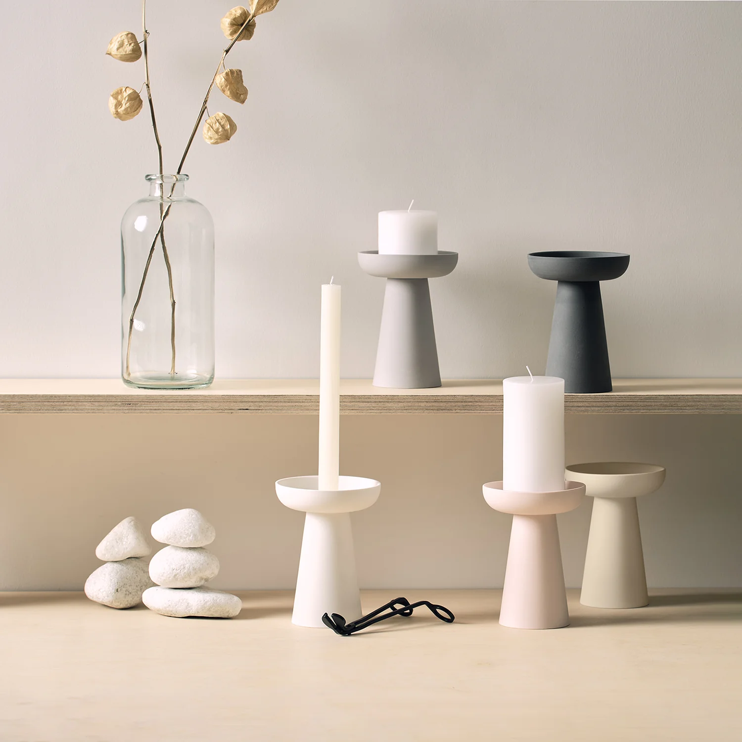 aery living | porcini candle holder large | cream - LC - Image 2