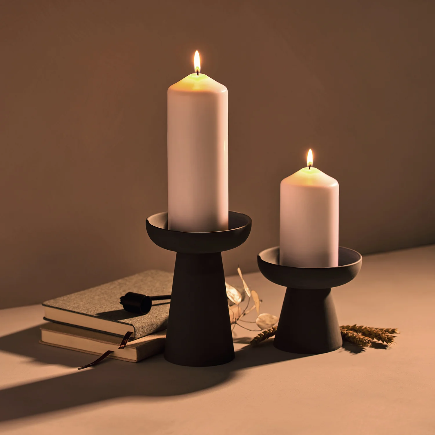 aery living | porcini candle holder medium | charcoal - LC - Image 8