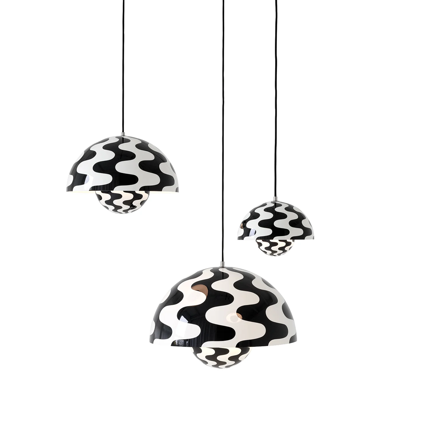 &tradition | flowerpot VP7 pendant lamp | black + white pattern 37cm - Image 7