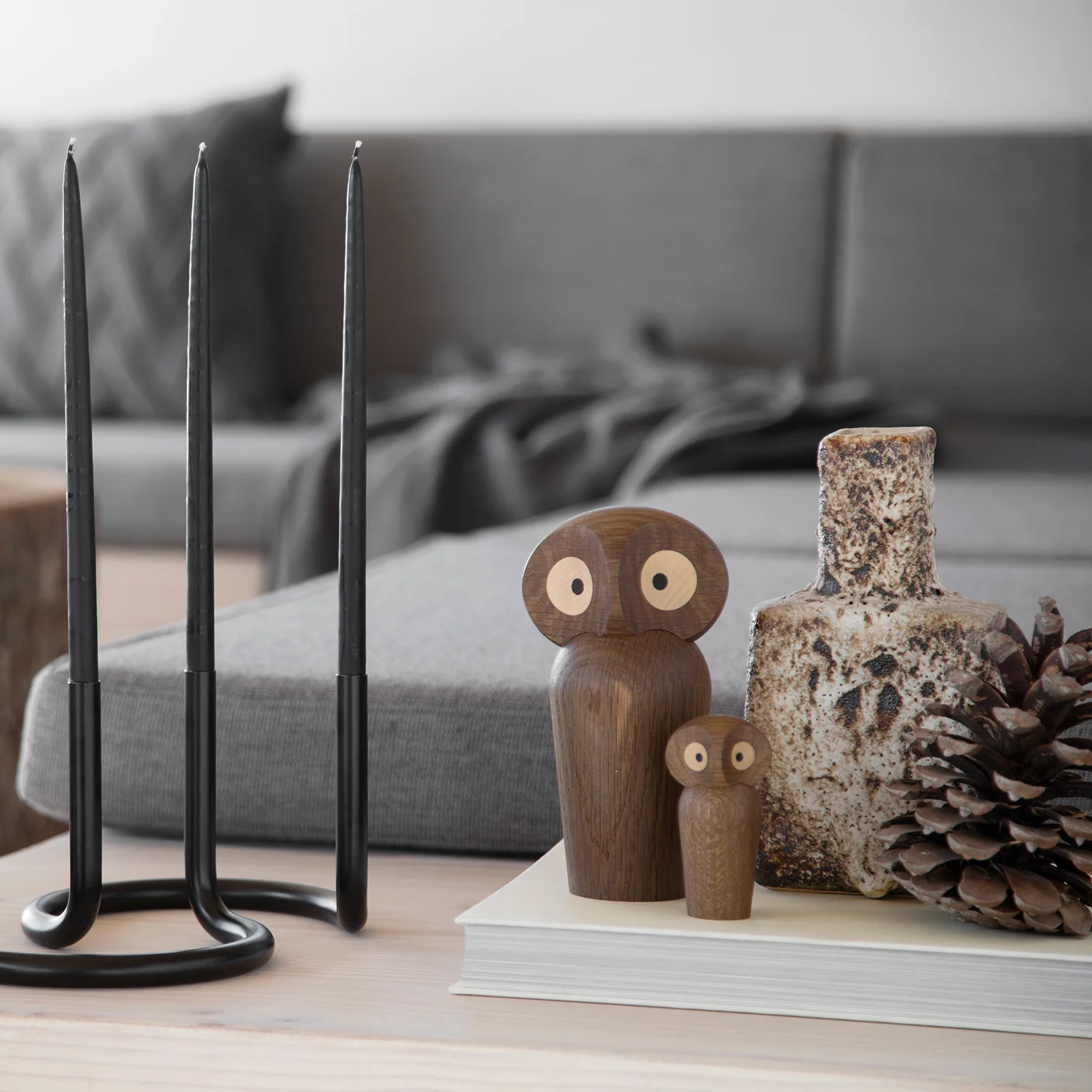 architectmade | wooden owl | mini smoked oak - Image 3