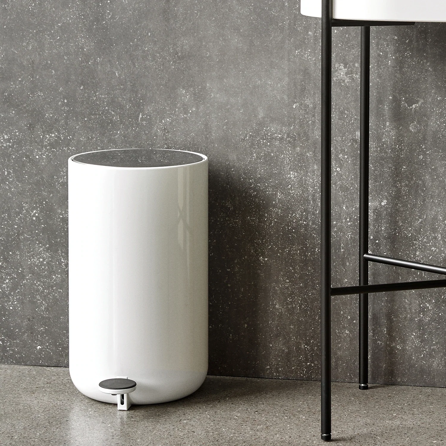 audo copenhagen (menu) | norm pedal bin 7 litre | gloss white - DC - Image 7