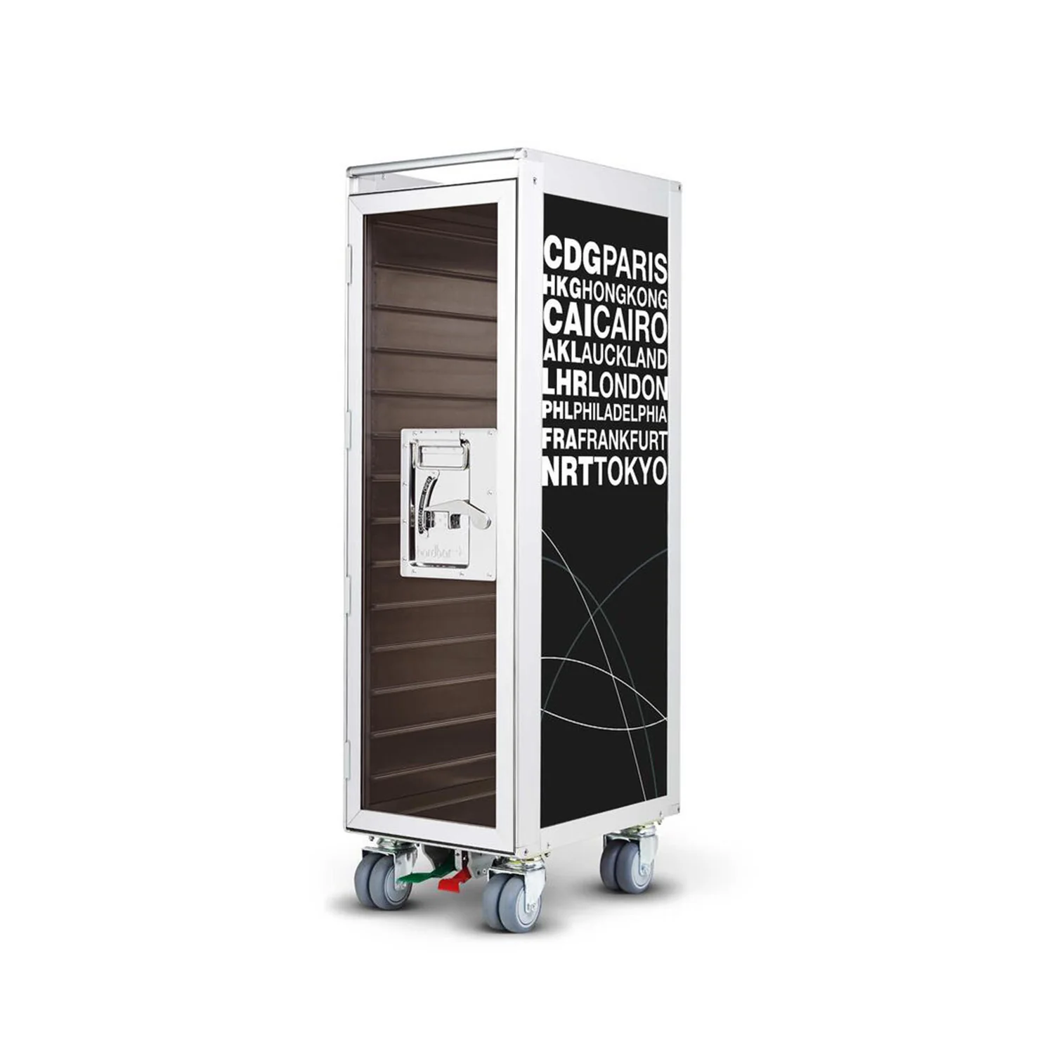 bordbar | classic trolley | OUTER TROLLEY ONLY - aluminium with transparent smoke door - Image 2