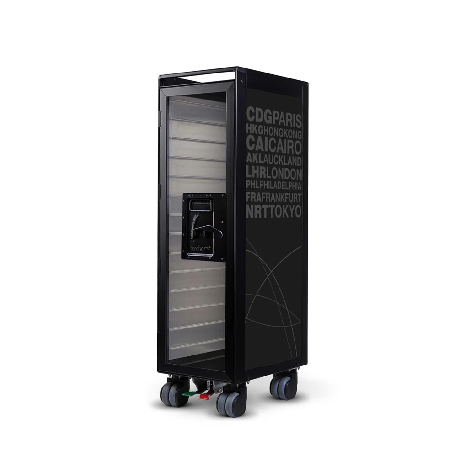 bordbar | classic trolley | OUTER TROLLEY ONLY - black with transparent door - Image 2