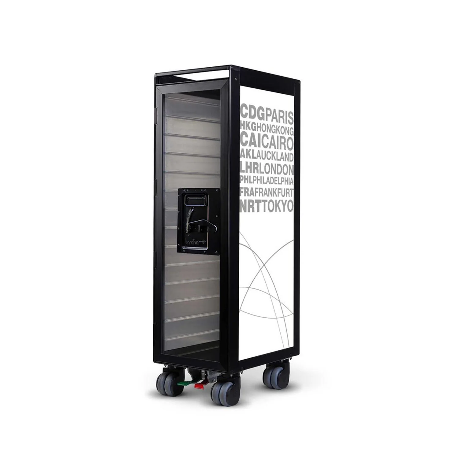 bordbar | classic trolley | OUTER TROLLEY ONLY - black with transparent door - Image 3