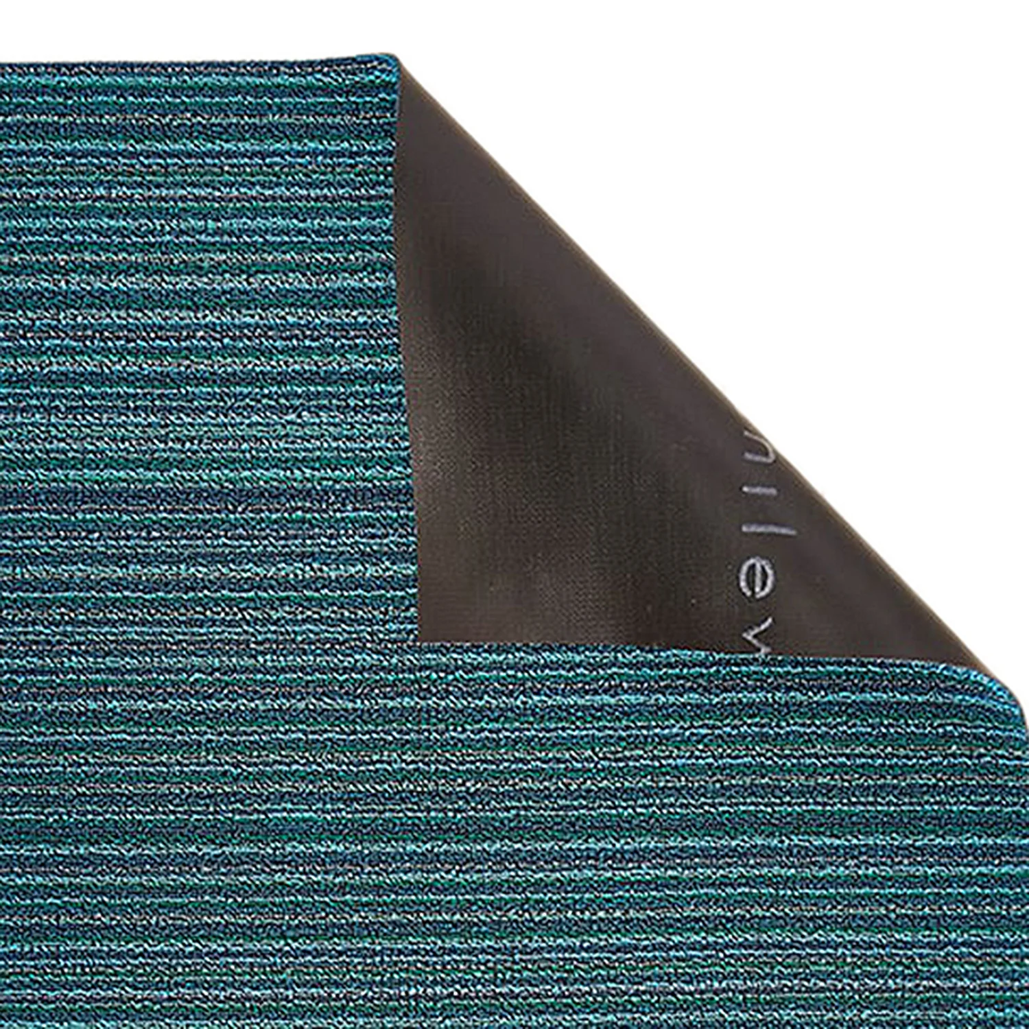 chilewich | shag big mat 91x152cm (36x60") | skinny stripe turquoise - Image 4
