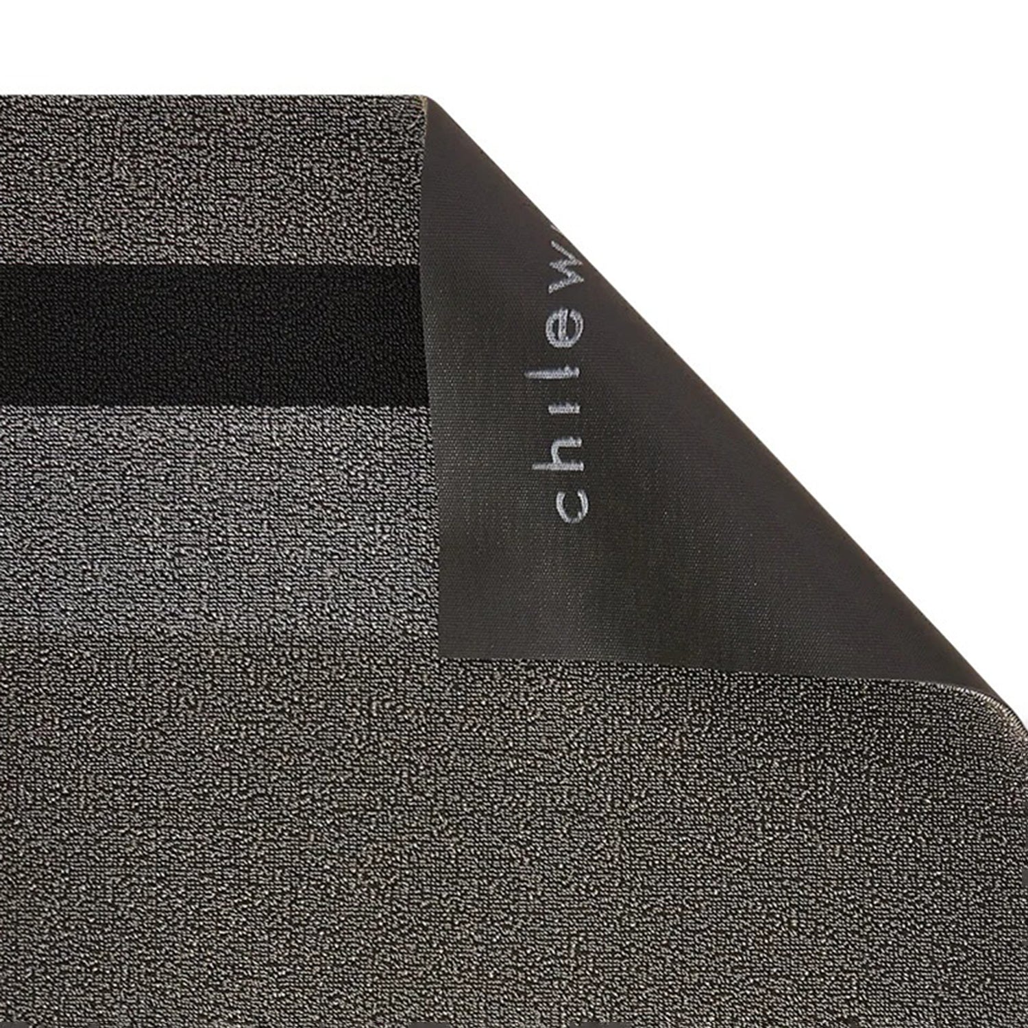 chilewich | shag doormat 46x71cm (18x28") | bold stripe silver + black - Image 3