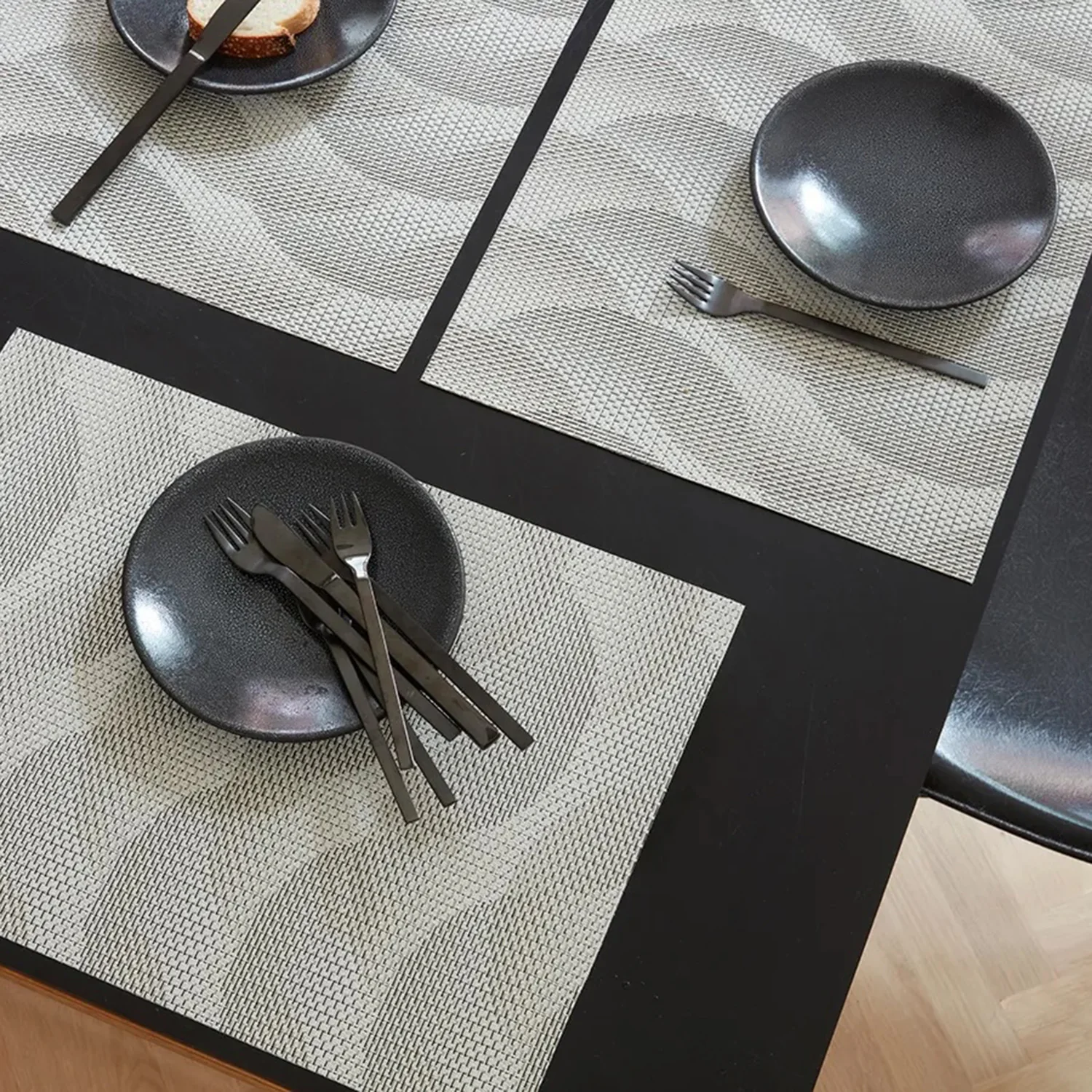 chilewich | placemat rectangle | arc sesame - Image 2