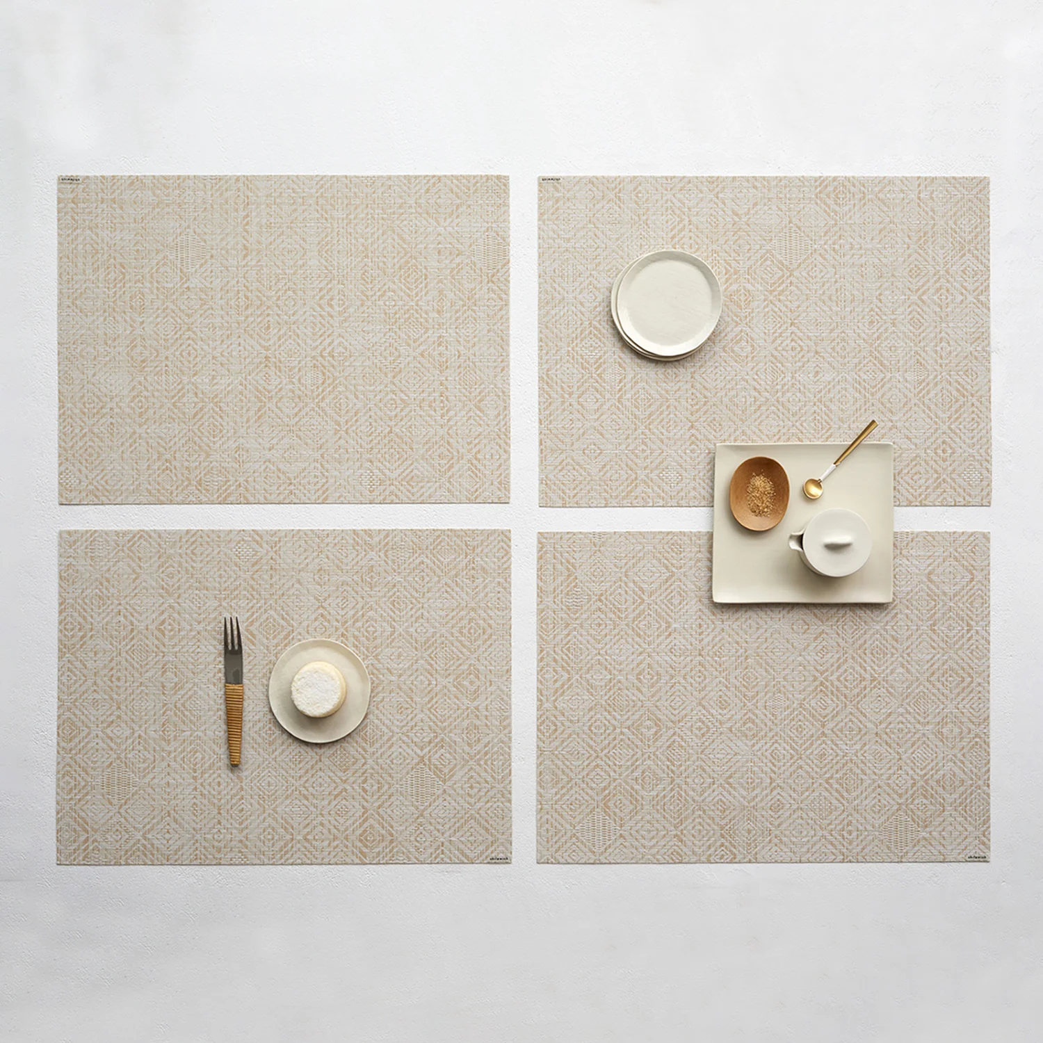 chilewich | placemat rectangle | mosaic almond - Image 3