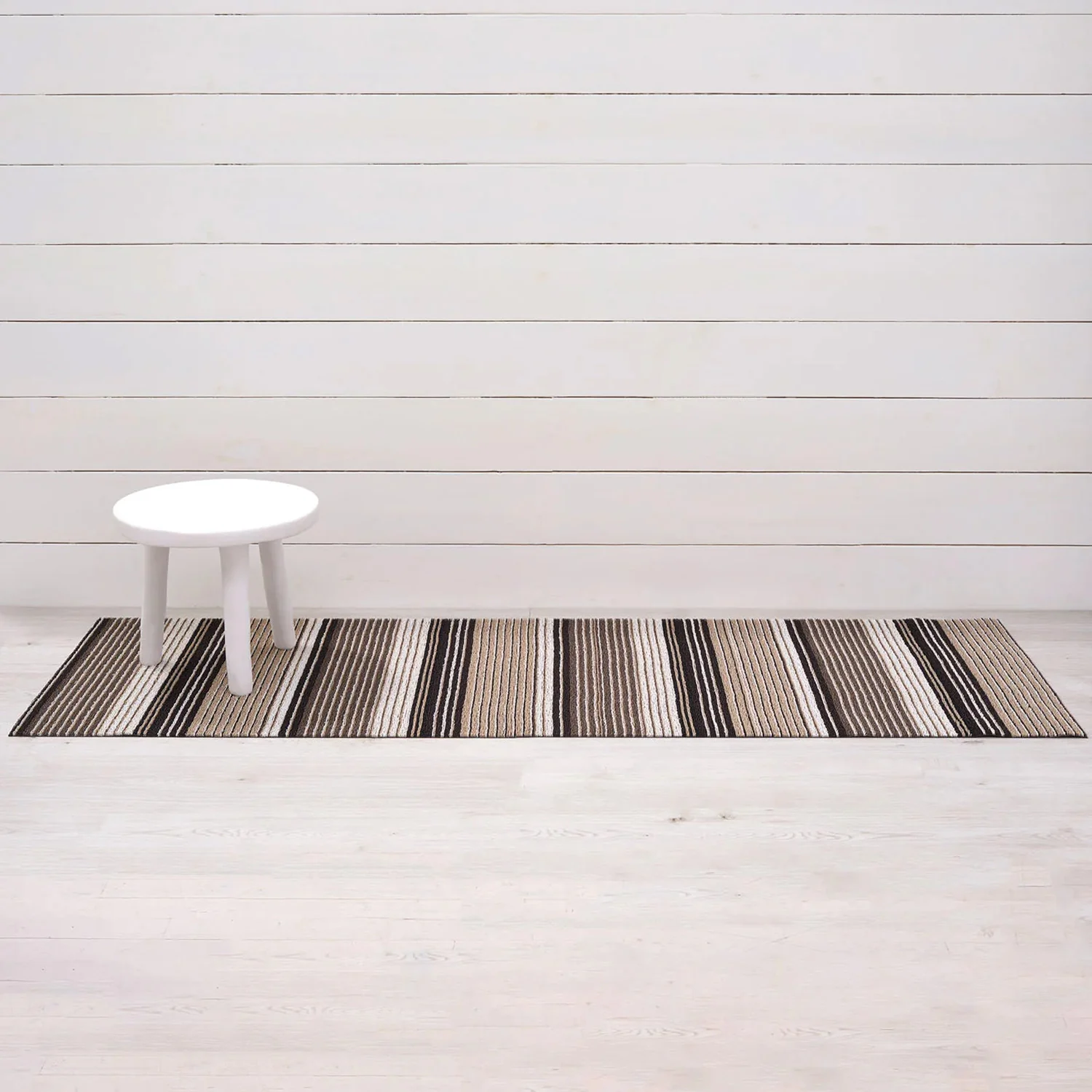 chilewich | shag runner mat 61x183cm (24x36") | pleat stripe oyster - Image 3