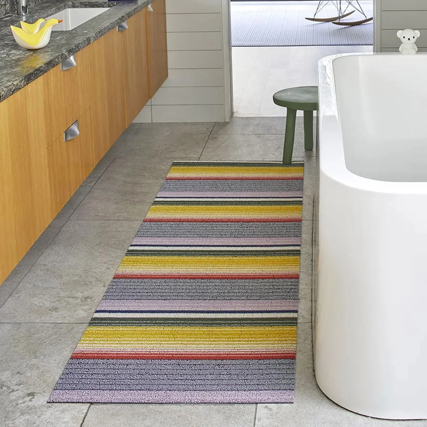 chilewich | shag runner mat 61x183cm (24x72") | pop stripe multi - Image 3