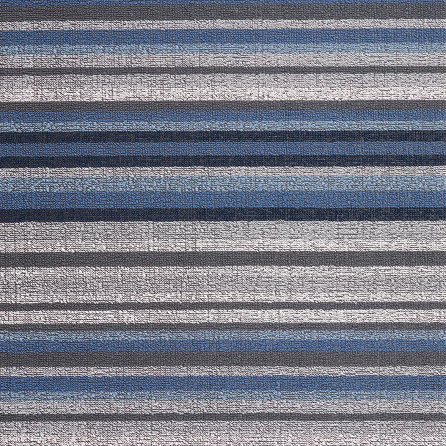 chilewich | shag doormat 46x71cm (18x28") | horizon stripe deep sea - Image 3