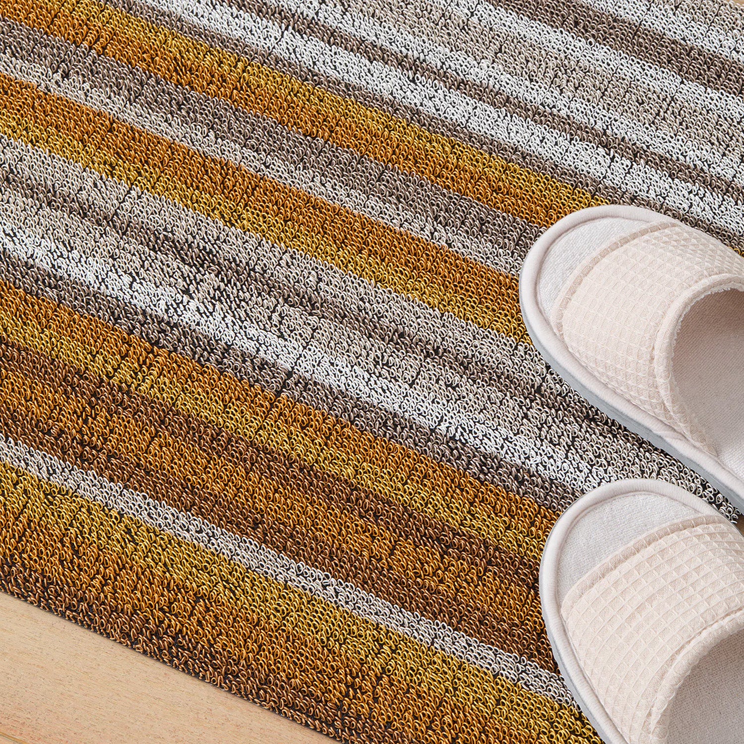 chilewich | shag big mat 91x152cm (36x60") | horizon stripe desert - Image 2