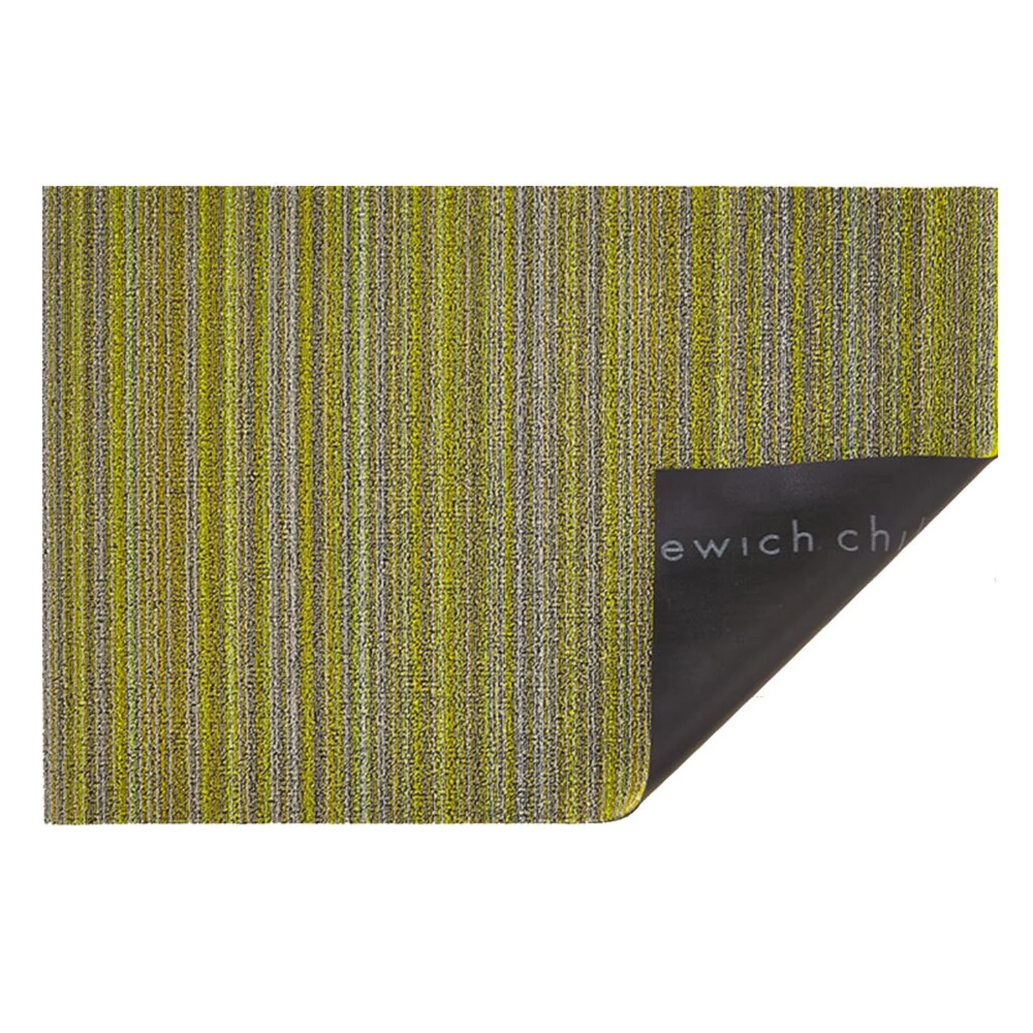 chilewich | shag utility doormat 61x91cm (24x36") | skinny stripe citron - Image 3