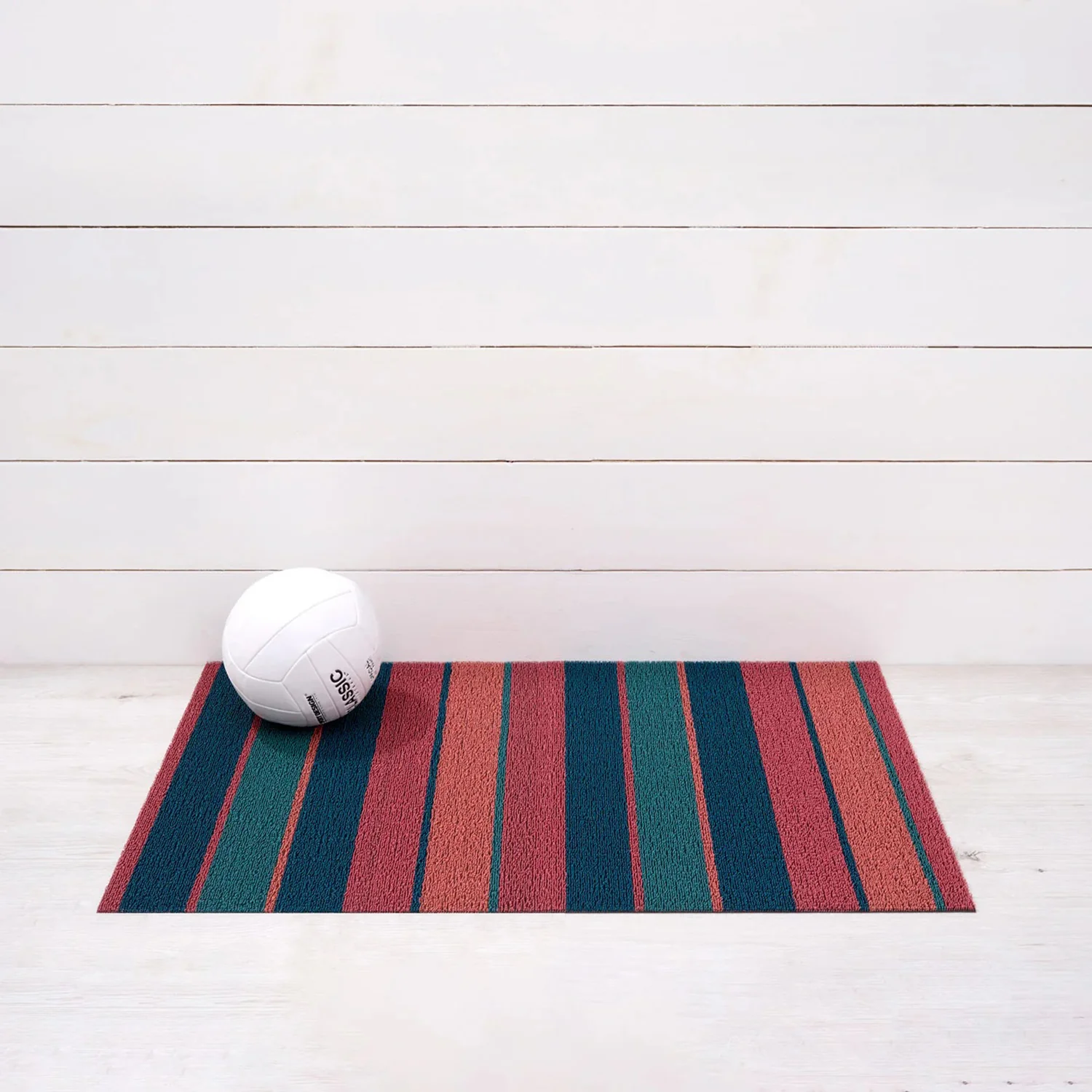 chilewich | shag utility doormat 61x91cm (24x36") | bolt stripe raspberry - Image 3