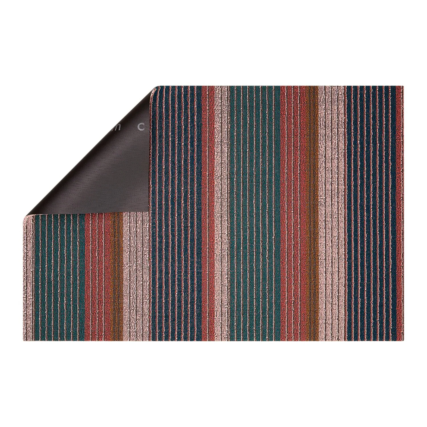 chilewich | shag utility doormat 61x91cm (24x36") | pleat stripe raspberry - Image 5