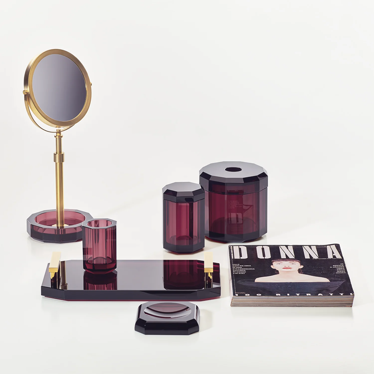 decor walther | KRISTALL series | crystal tumbler | rich burgundy - Image 3