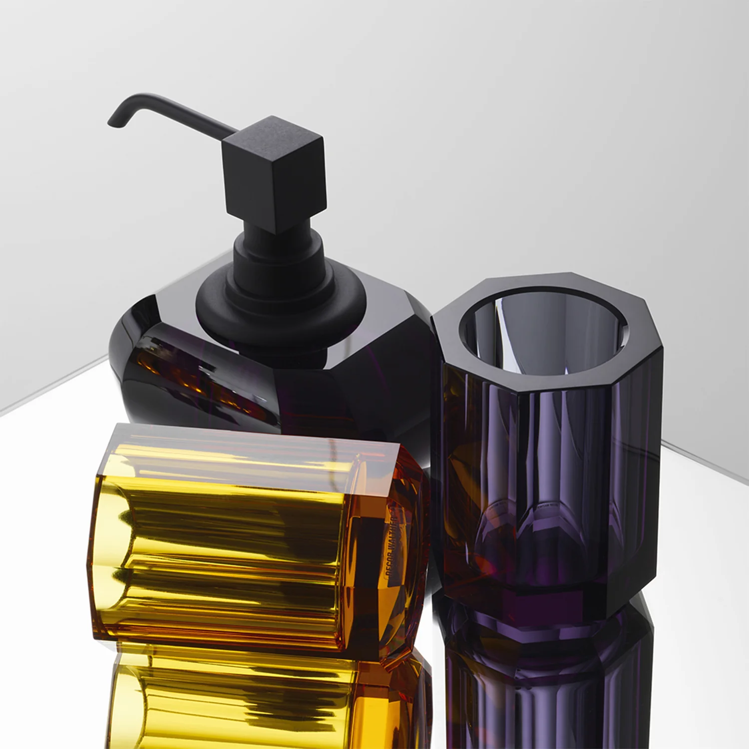 decor walther | KRISTALL series | soap dispenser | anthracite + black - Image 3