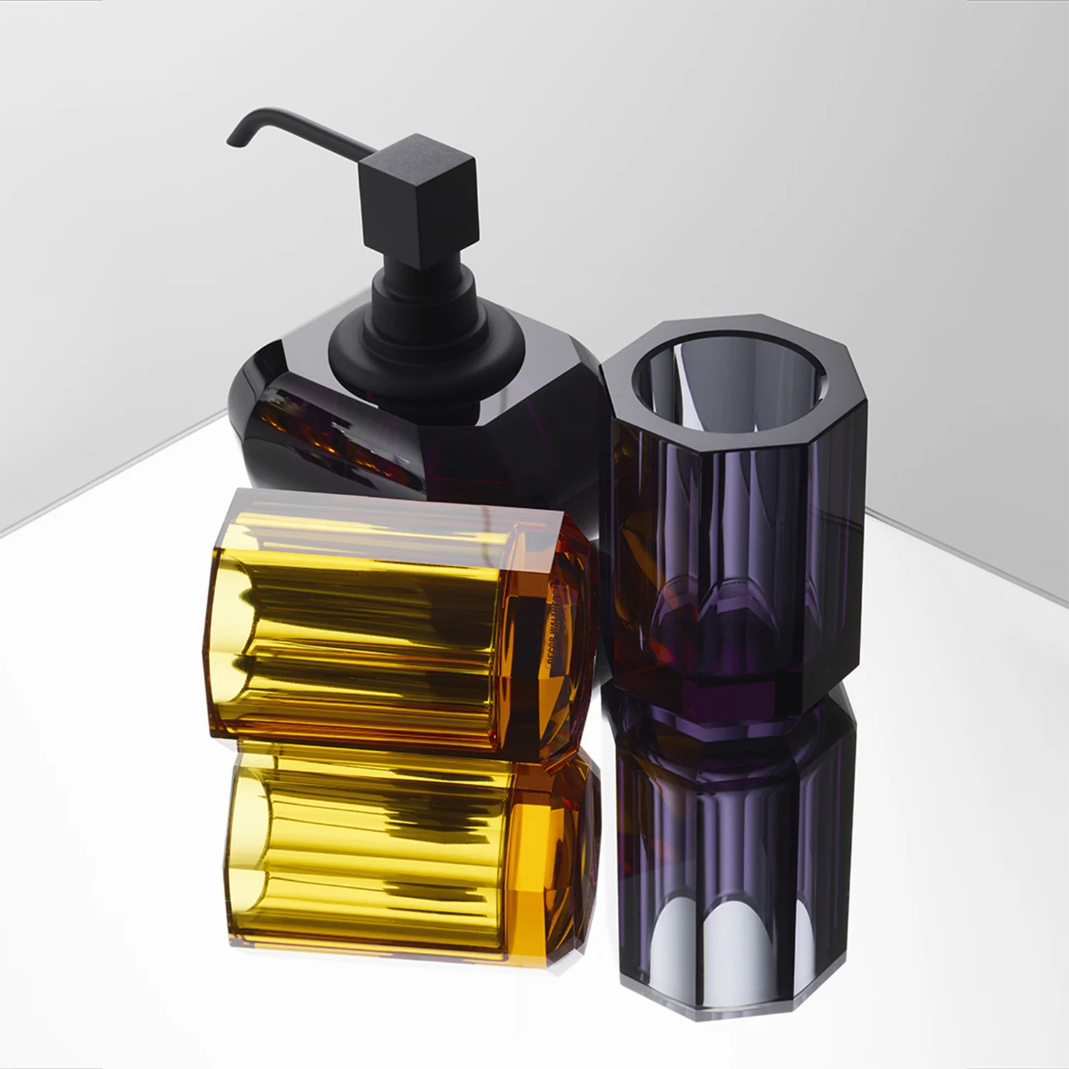 decor walther | KRISTALL series | soap dispenser | anthracite + black - Image 4