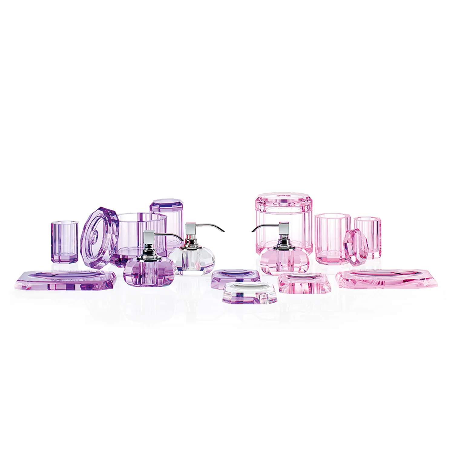 decor walther | KRISTALL series | soap dispenser polished | pink + chrome - Image 4