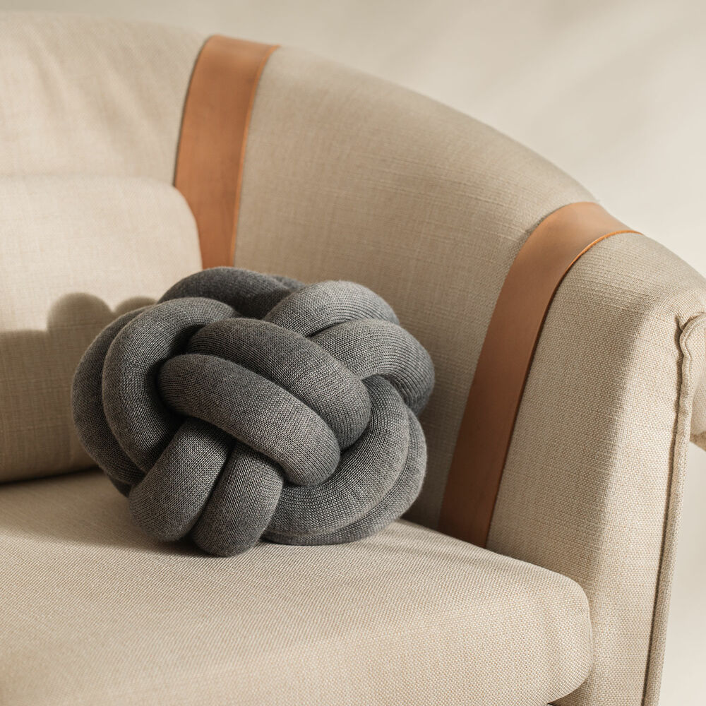 design house stockholm | knot cushion | grey - Image 3