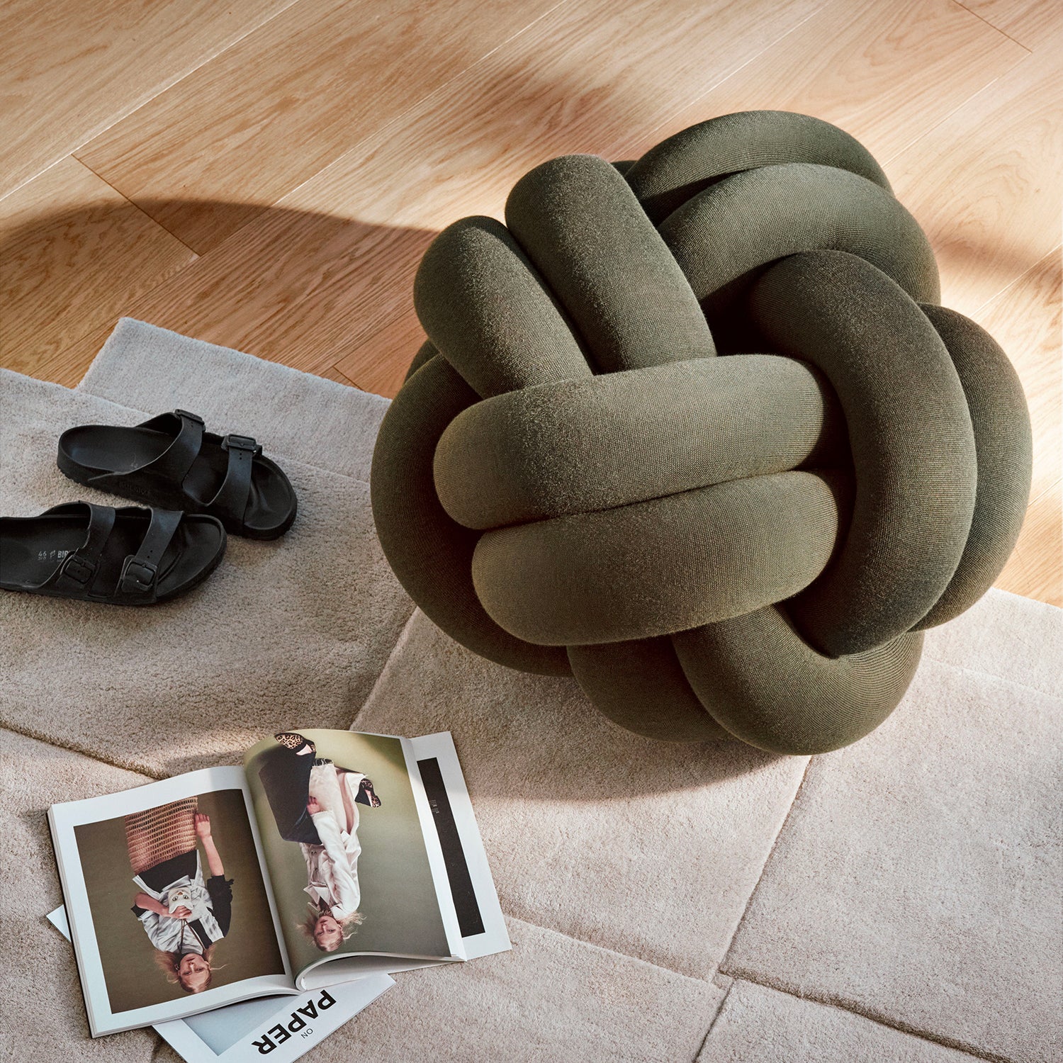design house stockholm | knot seat cushion XL | forest green - Image 2