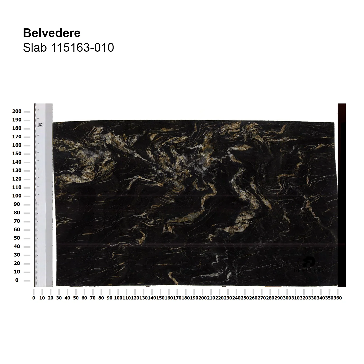 draenert | day bar trolley | belvedere polished stone + black frame - Image 17
