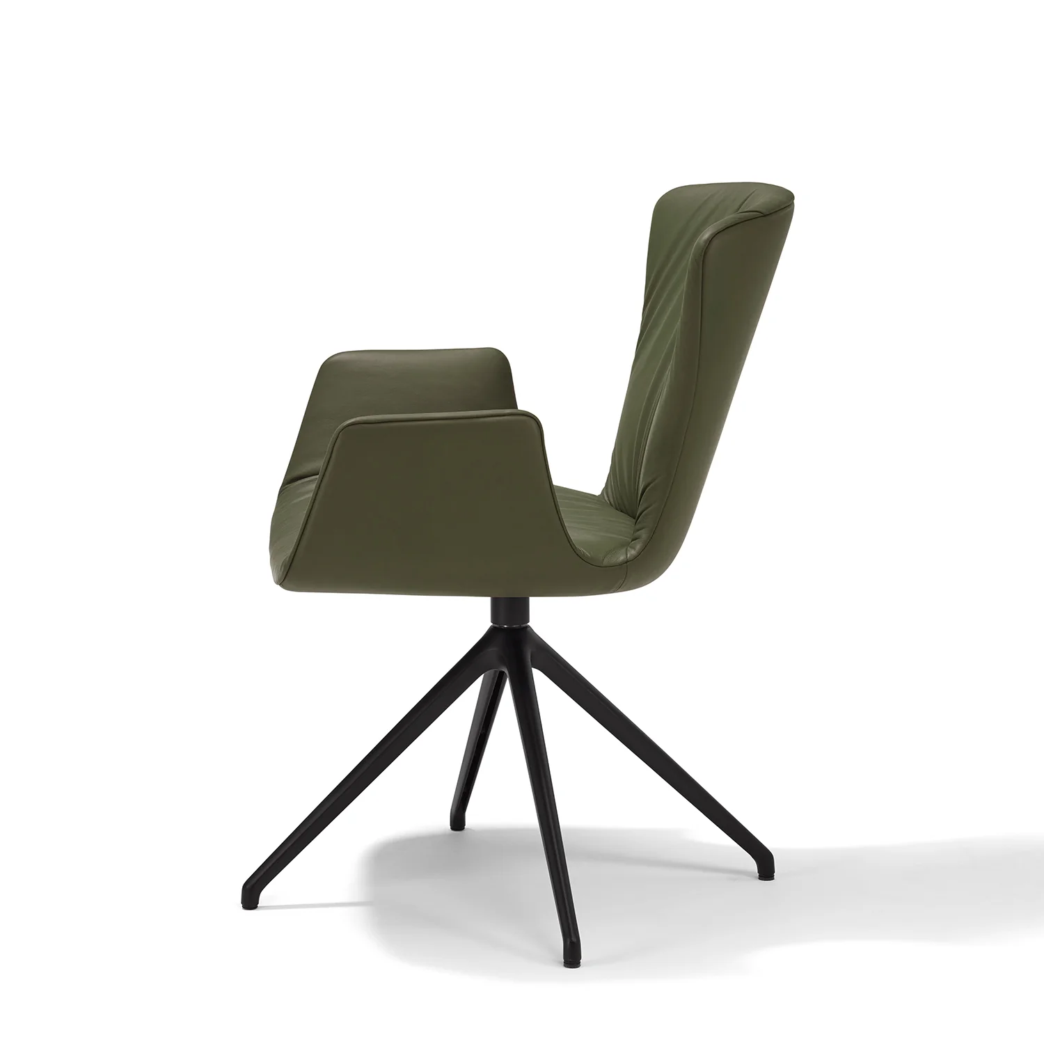 draenert | dexter armchair | swivel base | black leather + charmelle cloud 55 - Image 8