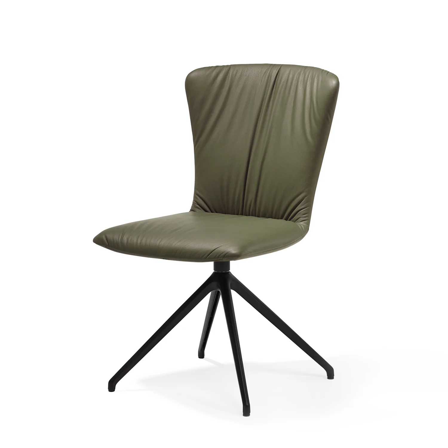 draenert | dexter chair | swivel base | black leather + charmelle cloud 55 - Image 3