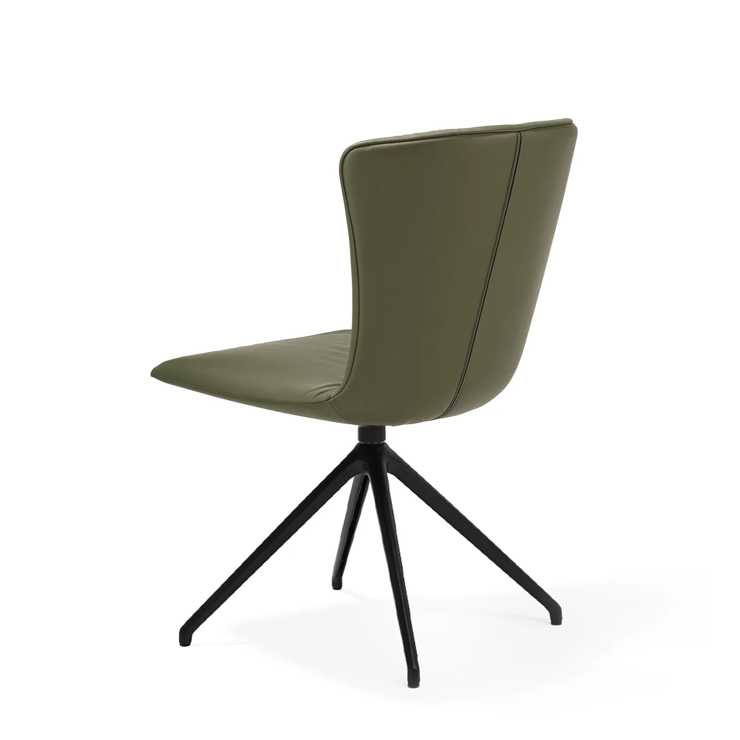 draenert | dexter chair | swivel base | black leather + charmelle cloud 55 - Image 5