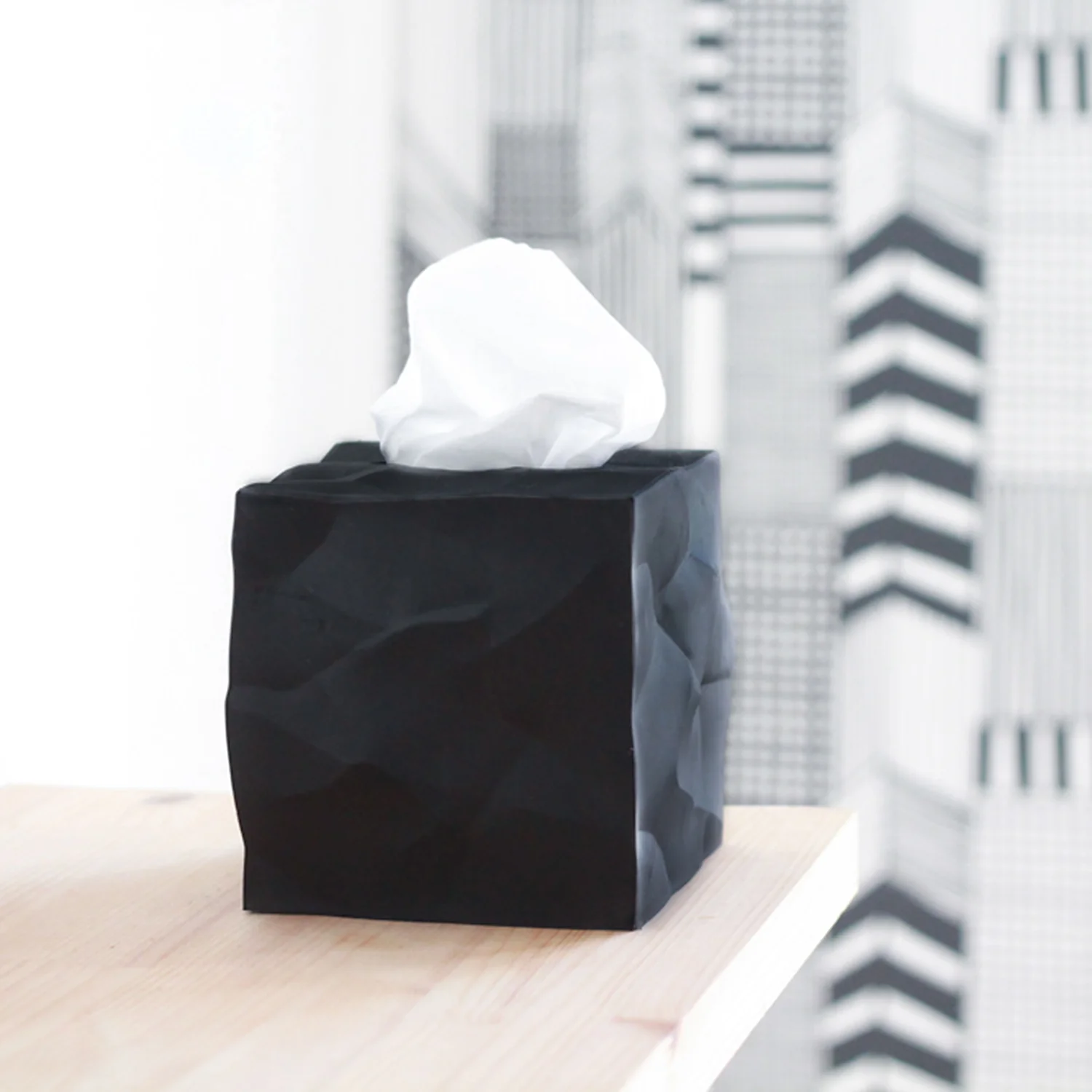 essey | wipy cube tissue box | black - Image 4