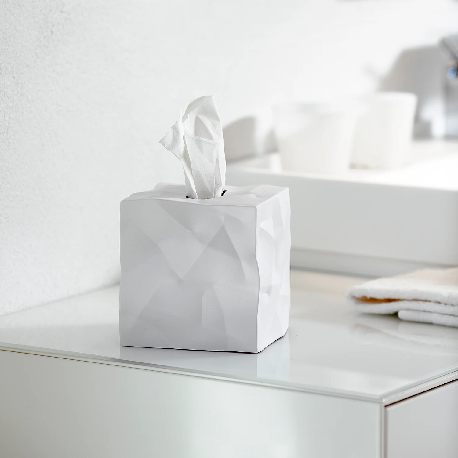 essey | wipy cube tissue box | white - Image 3