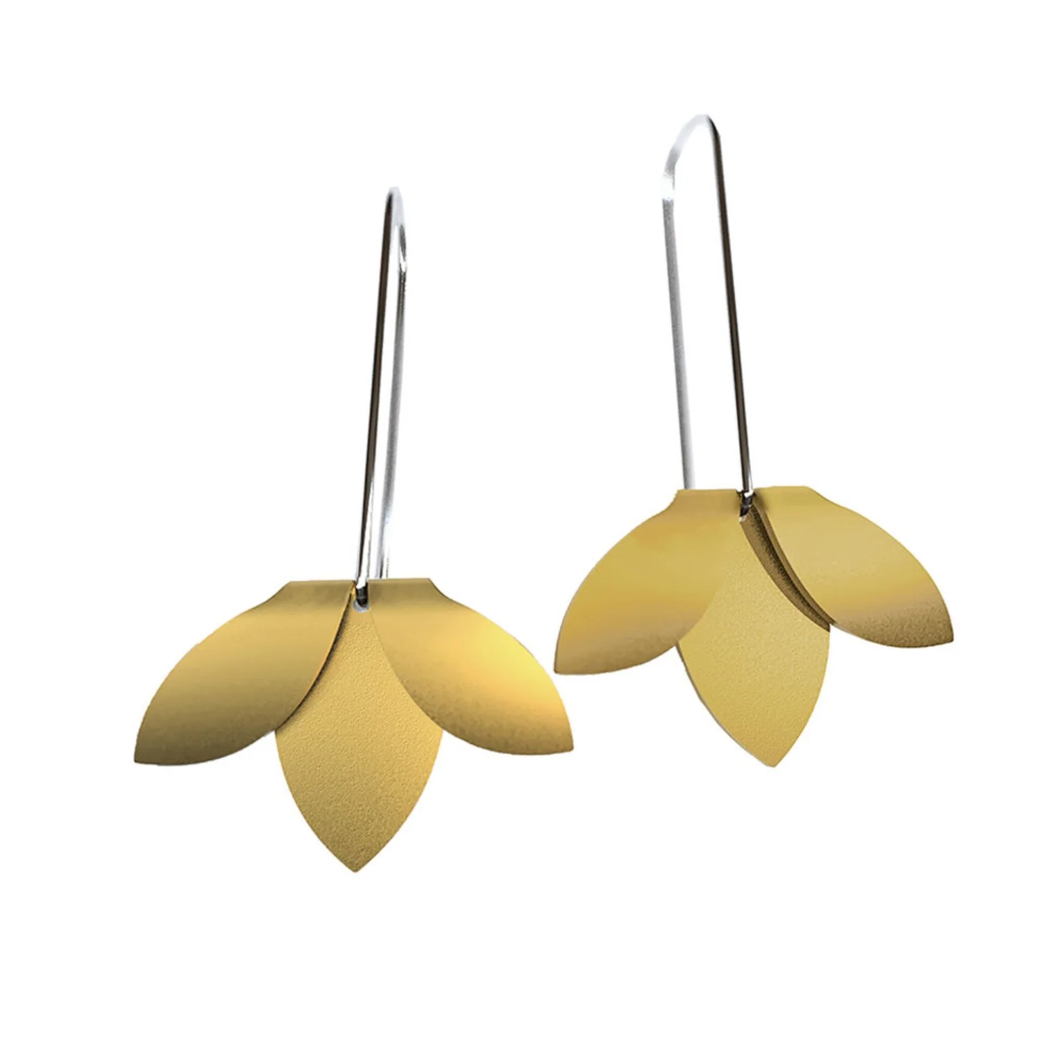 fink | earrings | flip point | gold yellow