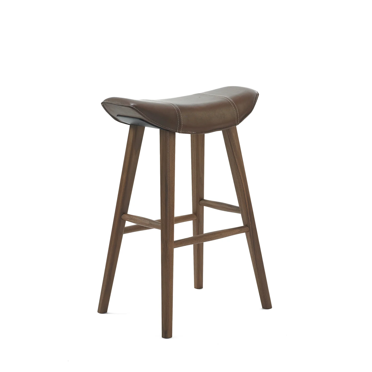 freifrau | kya kitchen stool 63cm | muscat cacao leather + steel bronze glaze wire frame - Image 10