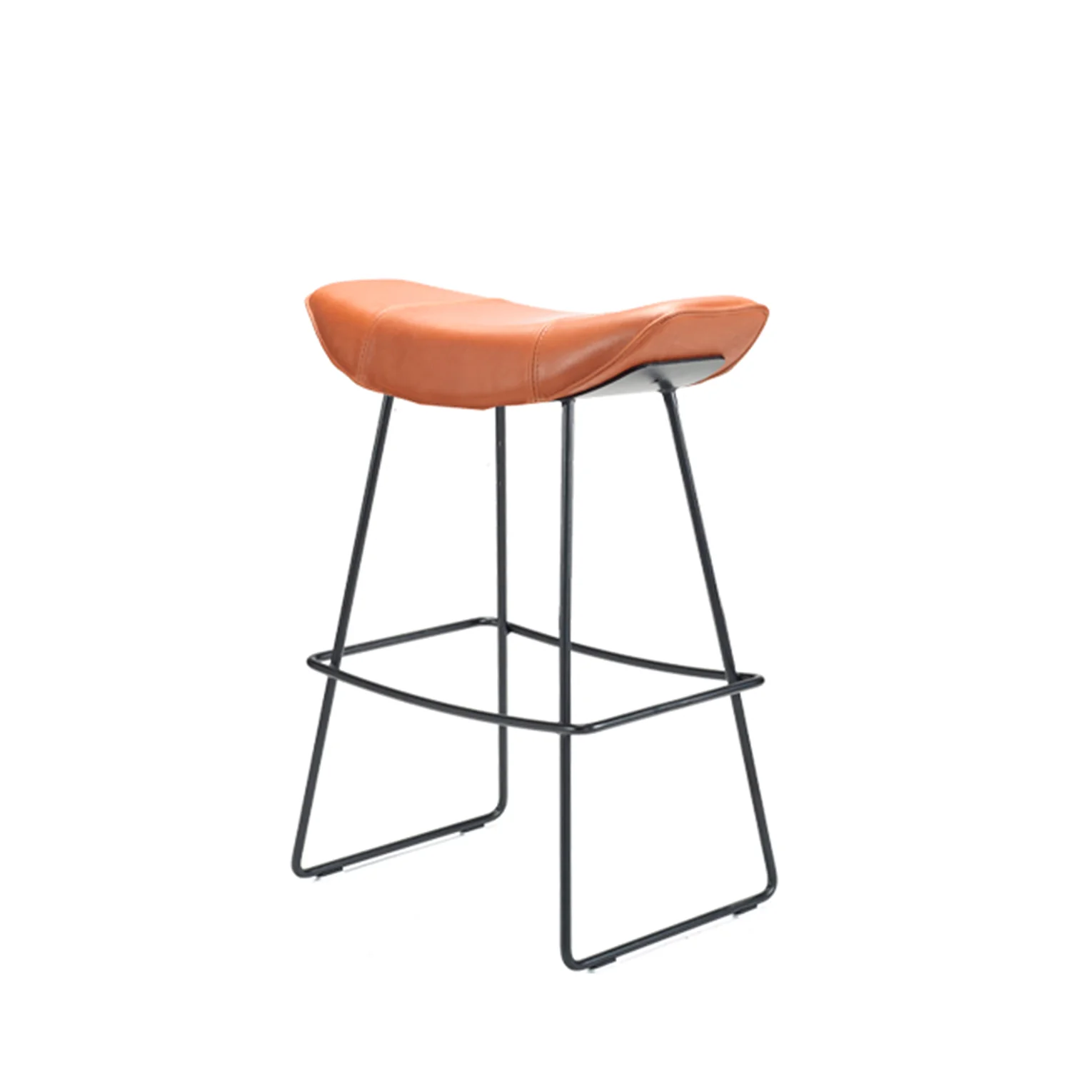 freifrau | kya kitchen stool 63cm | muscat cacao leather + steel bronze glaze wire frame - Image 3