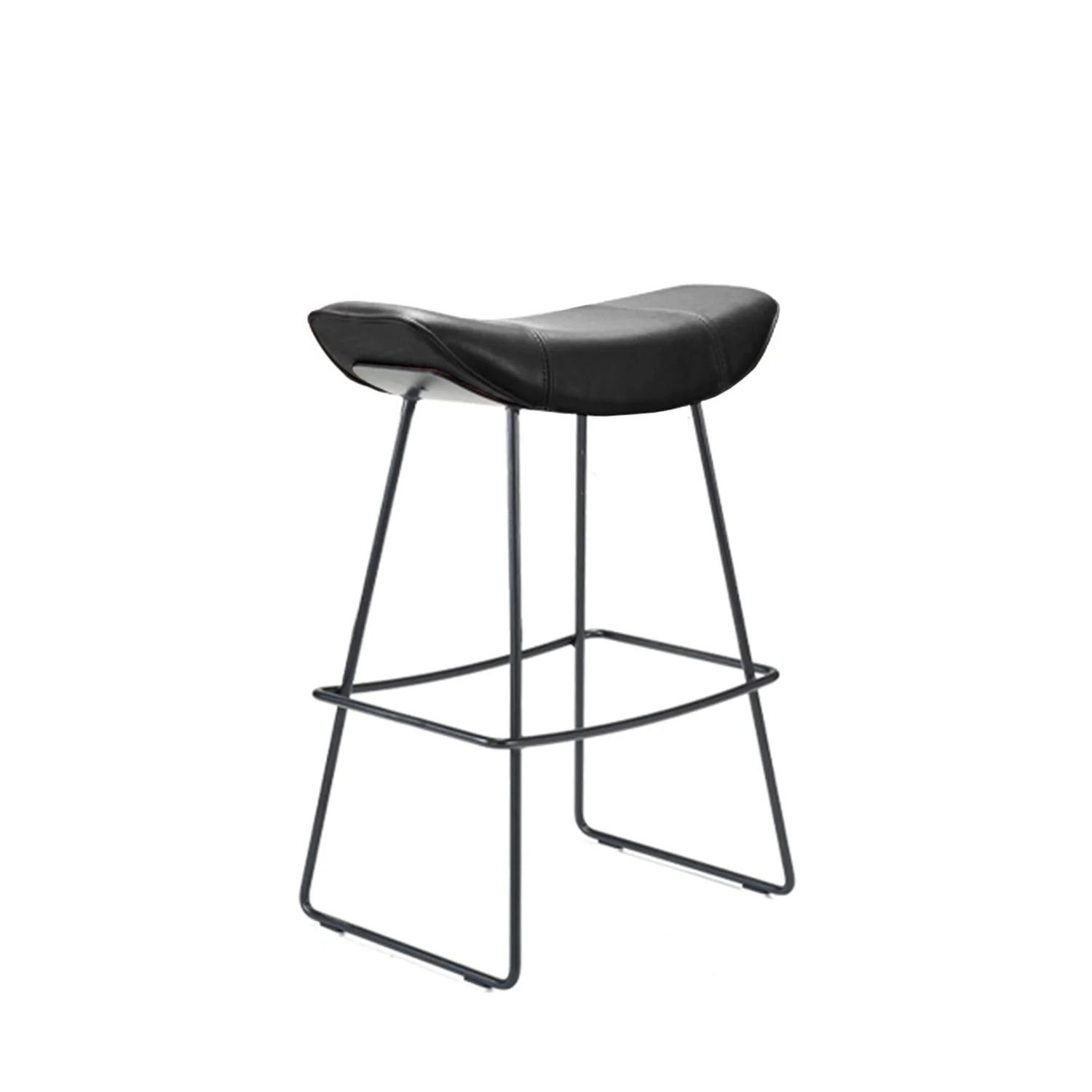 freifrau | kya kitchen stool 63cm | muscat cacao leather + steel bronze glaze wire frame - Image 5