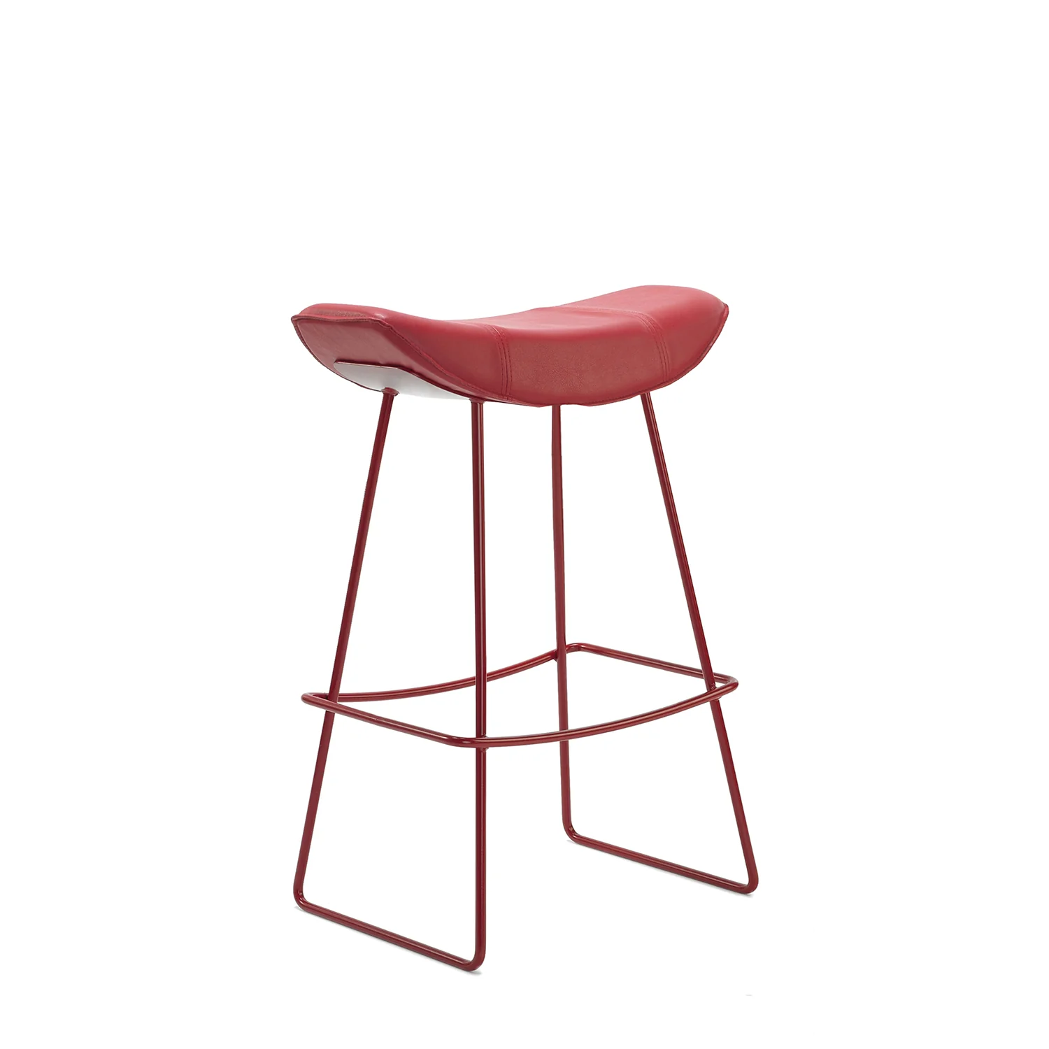 freifrau | kya kitchen stool 63cm | muscat cacao leather + steel bronze glaze wire frame - Image 6