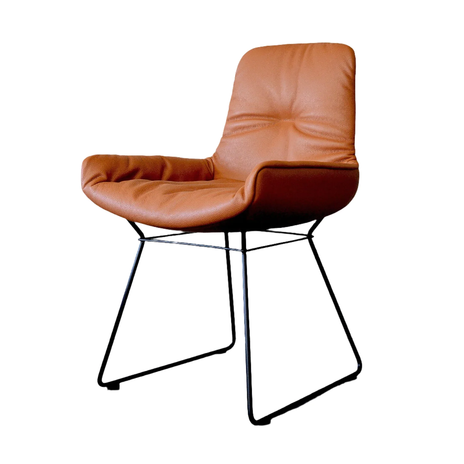 freifrau | leya armchair low | wire frame | cairo cognac leather - Image 8