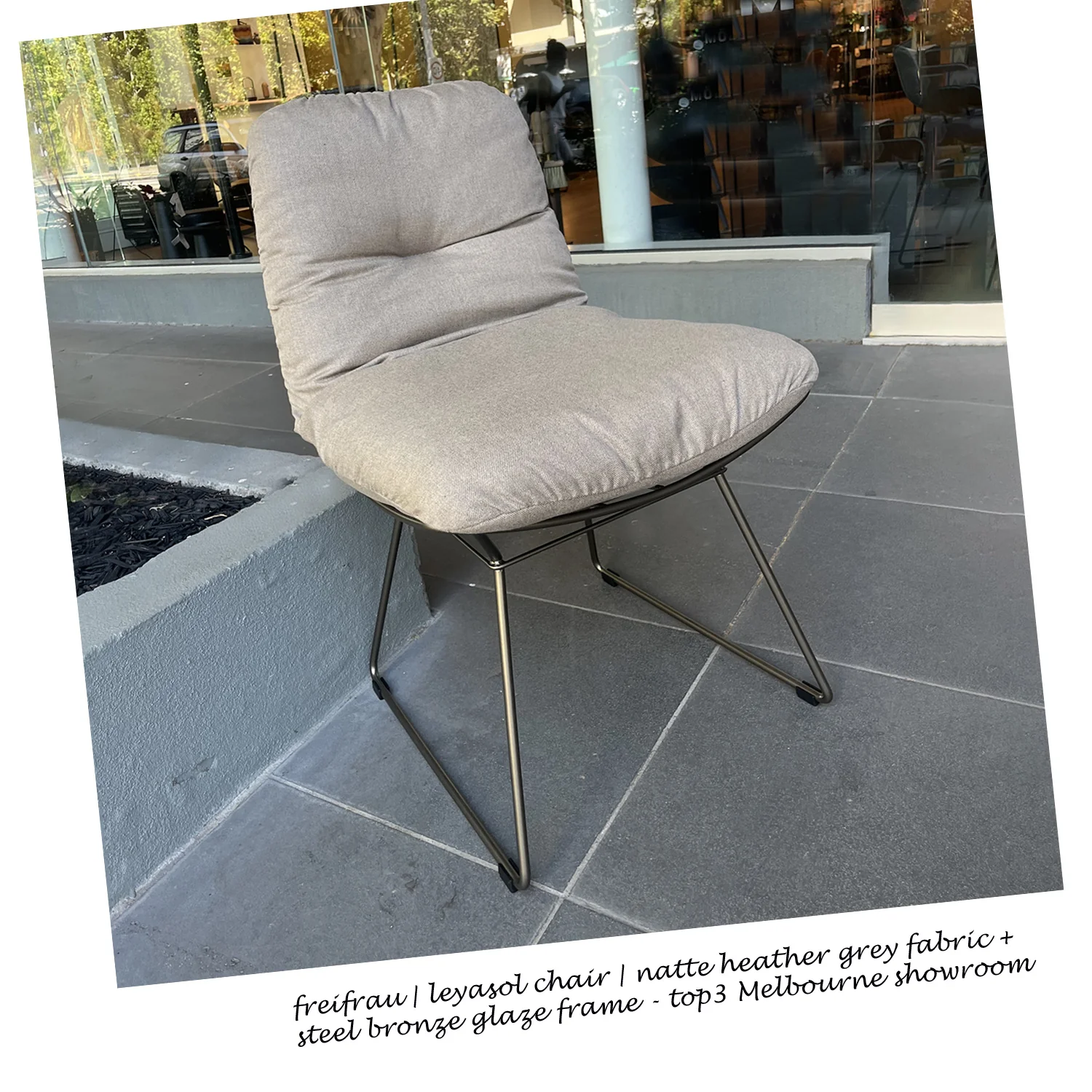freifrau | leyasol chair | natte heather grey + steel bronze glaze frame - Image 3