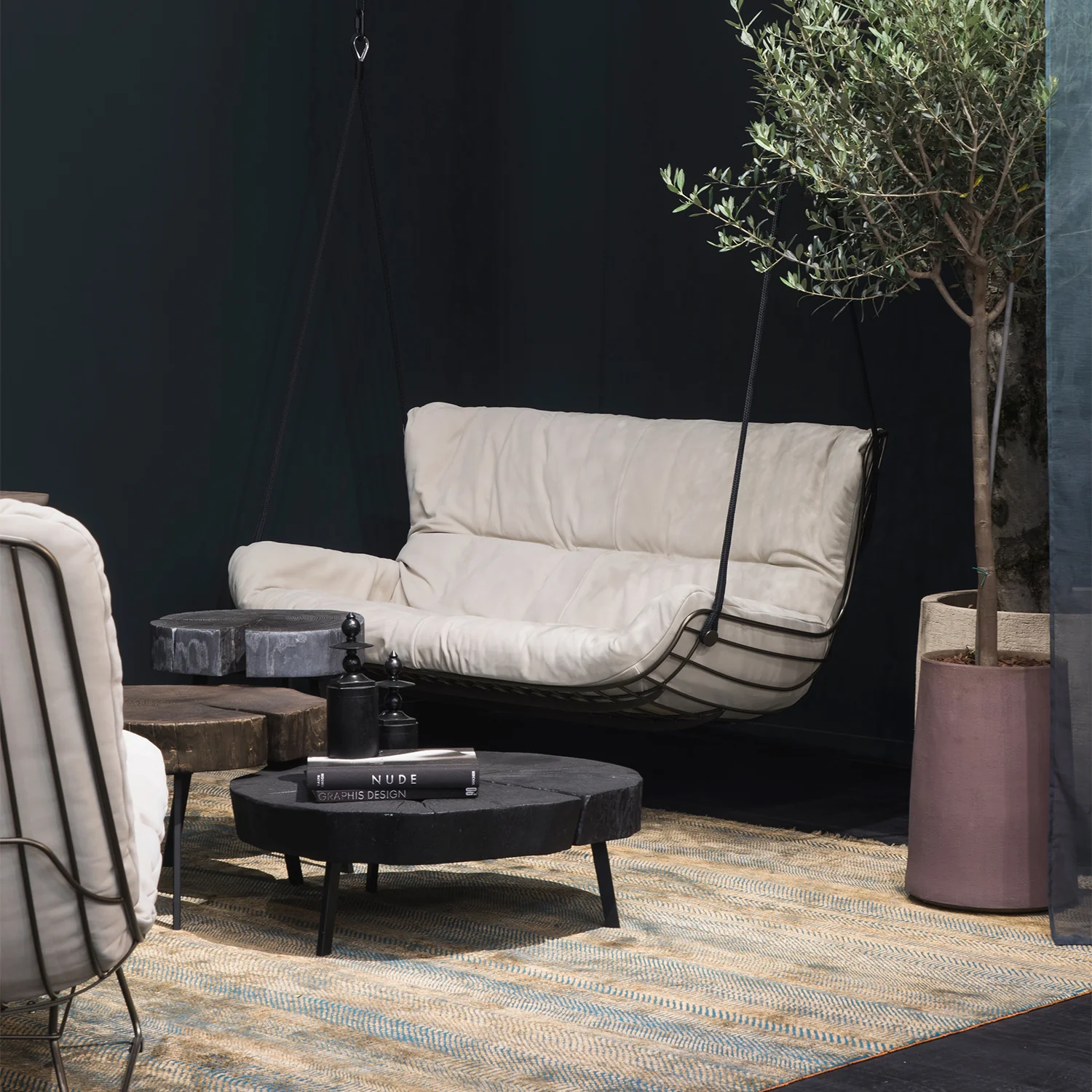freifrau | leyasol outdoor lounge couch double swing seat | lopi ash - Image 5