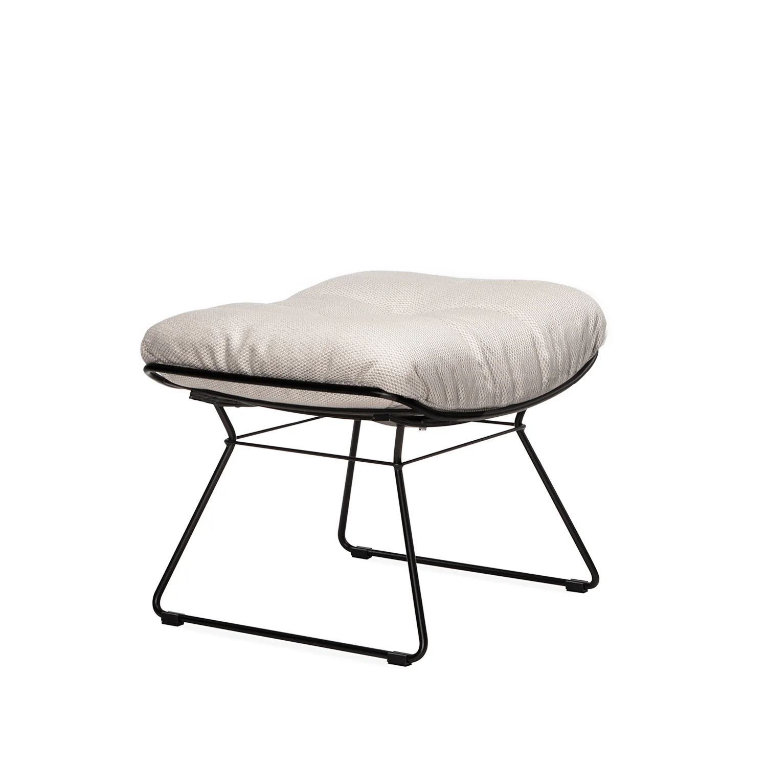 freifrau | leyasol outdoor ottoman | lopi ash + black frame
