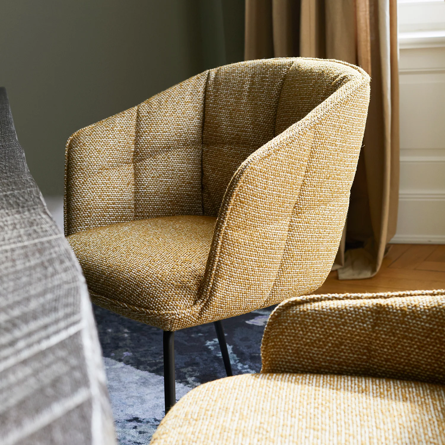 freifrau | marla armchair high | wire frame | nobilis raphael 73 vert khaki - Image 7