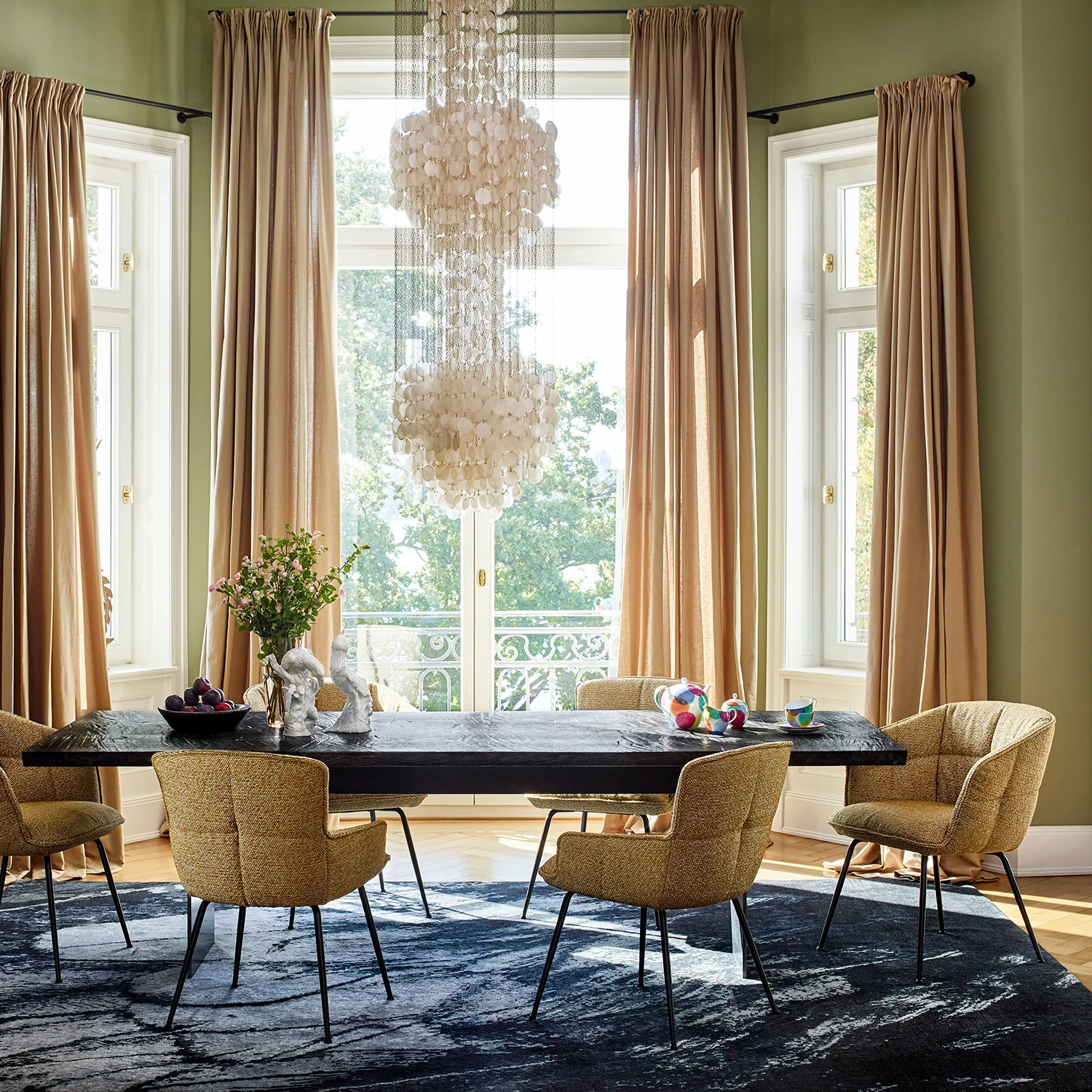 freifrau | marla armchair high | wire frame | nobilis raphael 73 vert khaki - Image 8