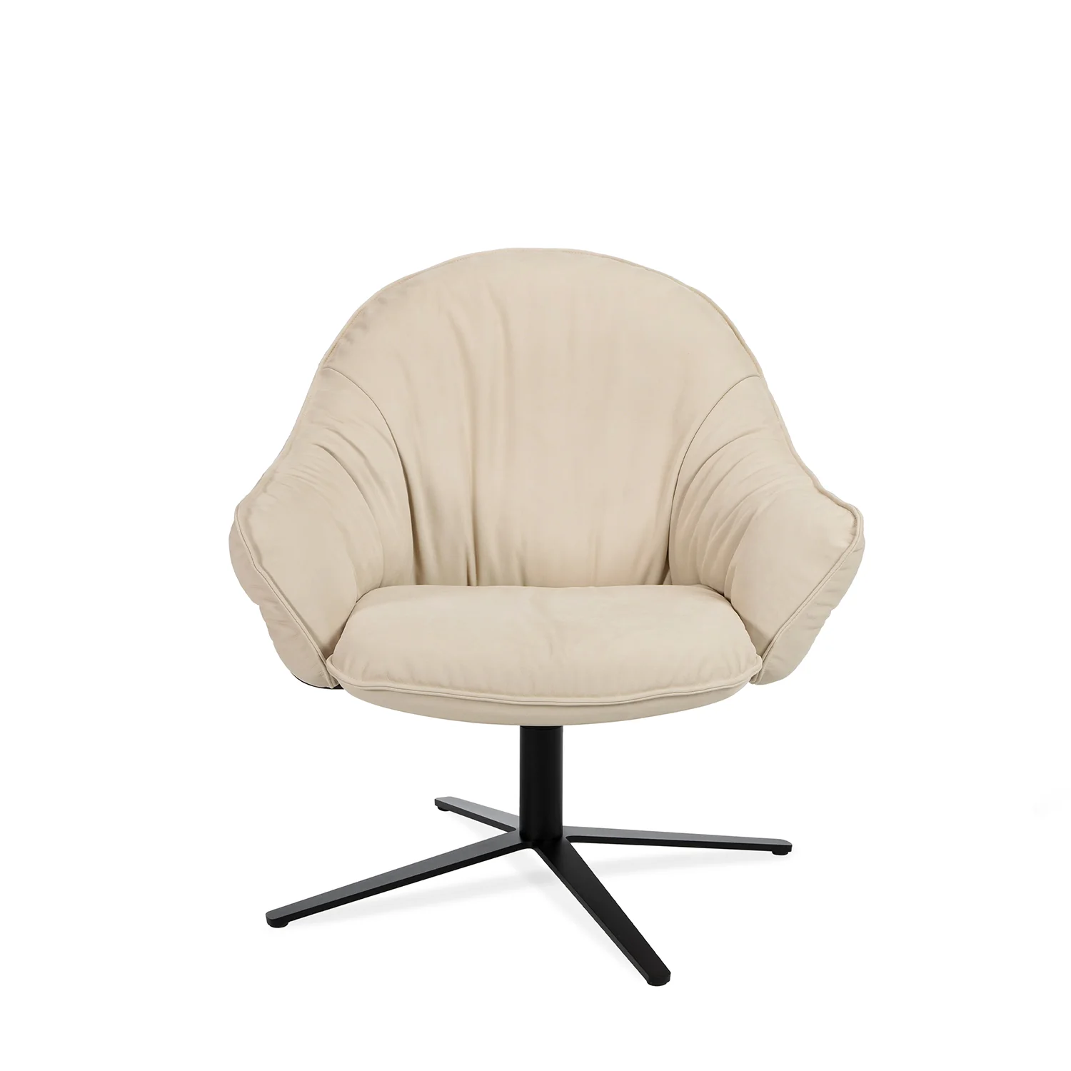 freifrau | marie lounge chair | x-base with rocker + tilting mechanism | adamo + eva tabacco + deep black frame - Image 8