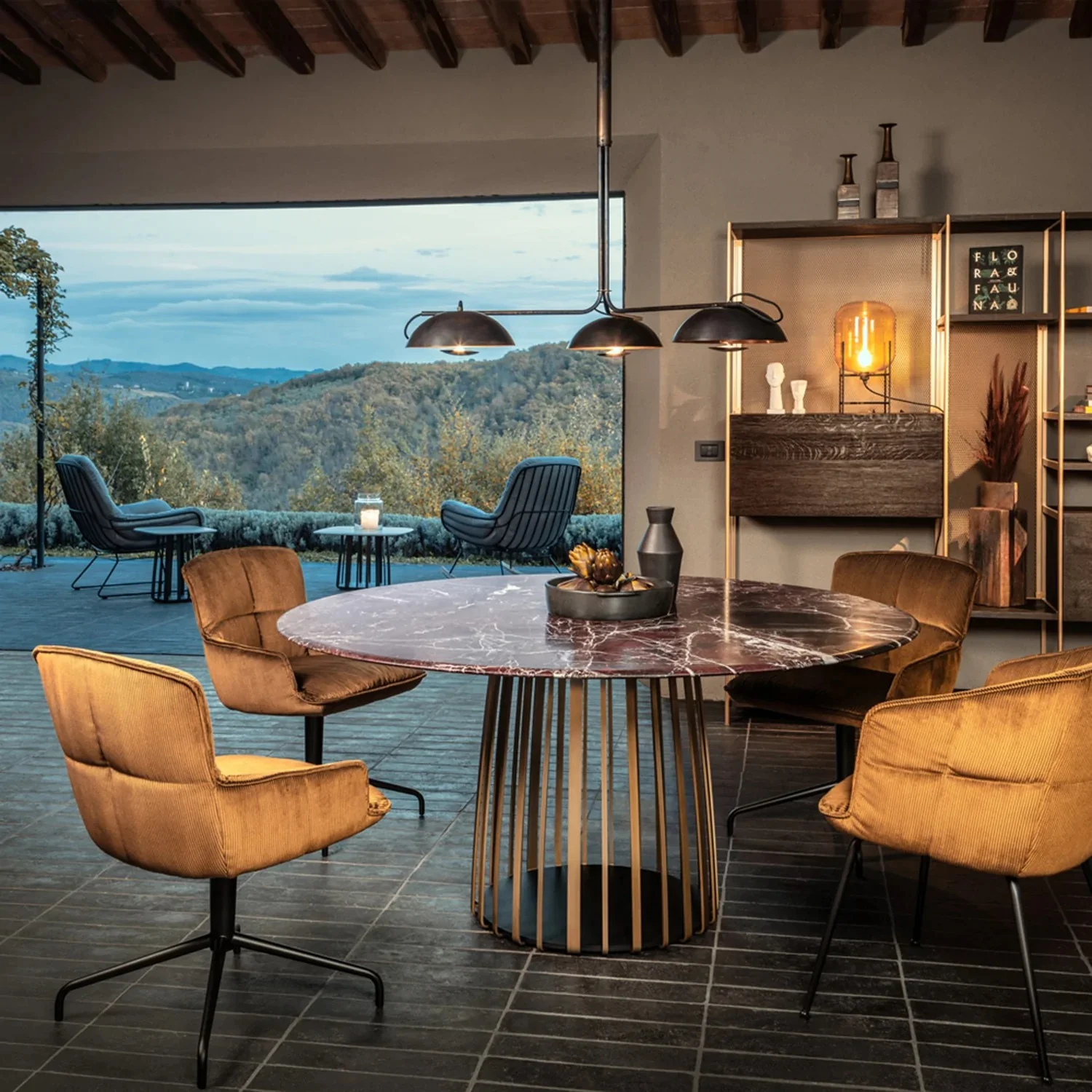 freifrau | marla armchair low | trestle leg | riga mustard - Image 3
