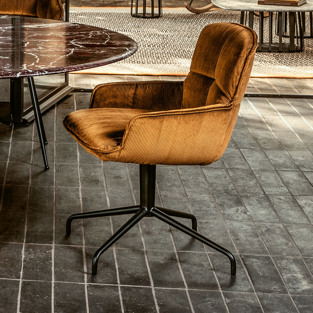 freifrau | marla armchair low | trestle leg | riga mustard - Image 6