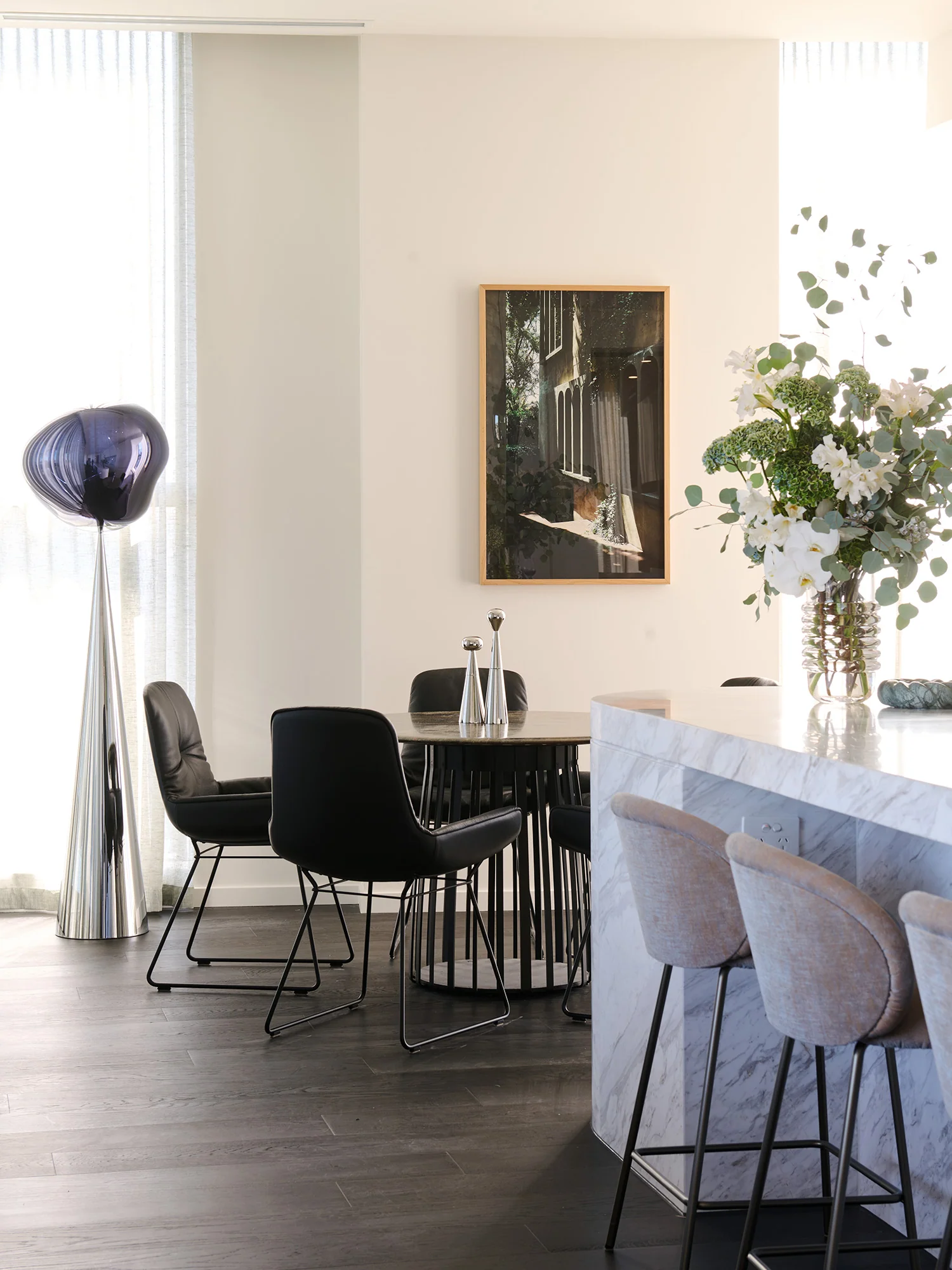 freifrau | ona bar stool | maple 732 + slate grey steel frame - Image 4