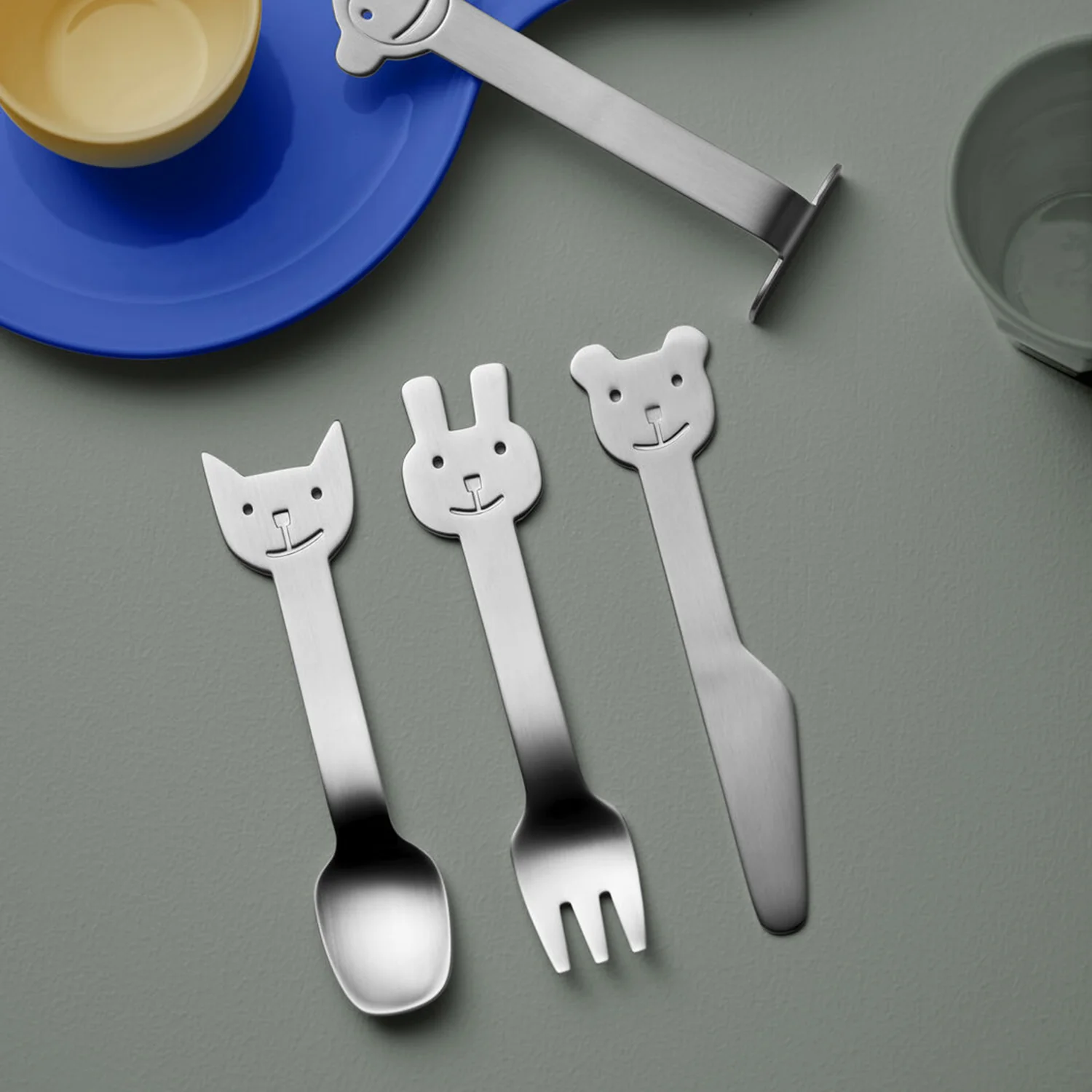 gense | animal friends | childrens cutlery set | 4 piece - Image 3
