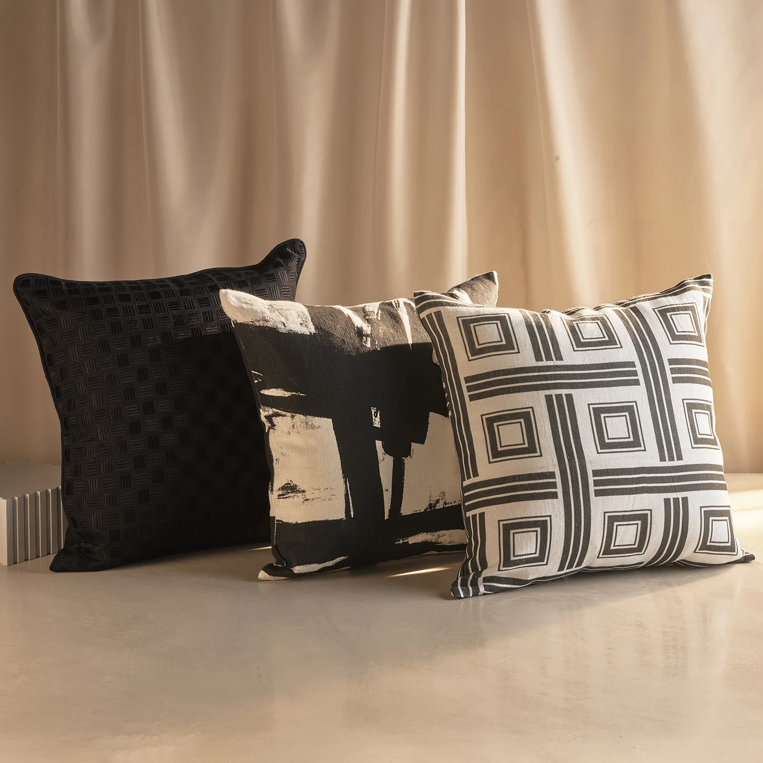 greg natale | astoria weave cushion | black ~ DC - Image 3