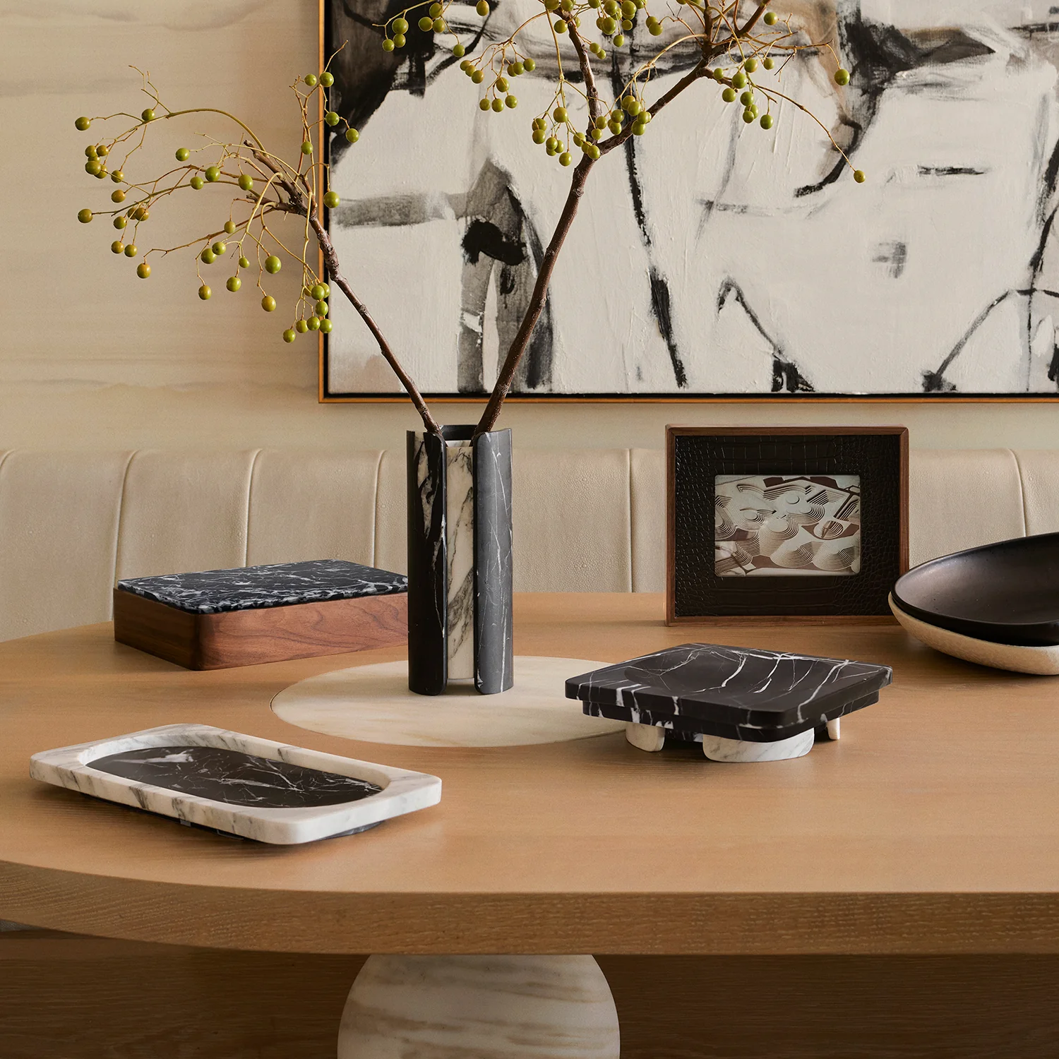 greg natale | caldera tray | nero + arabescato - Image 3