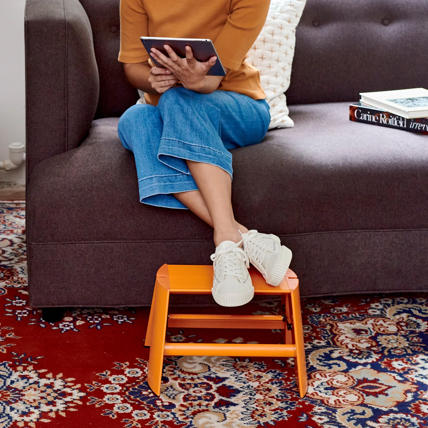 hasegawa | lucano 1 step ladder | orange - Image 4
